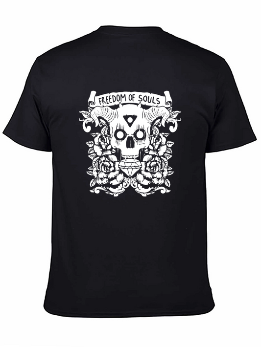 Freedom of Souls Skull Graphic Tee - Black
