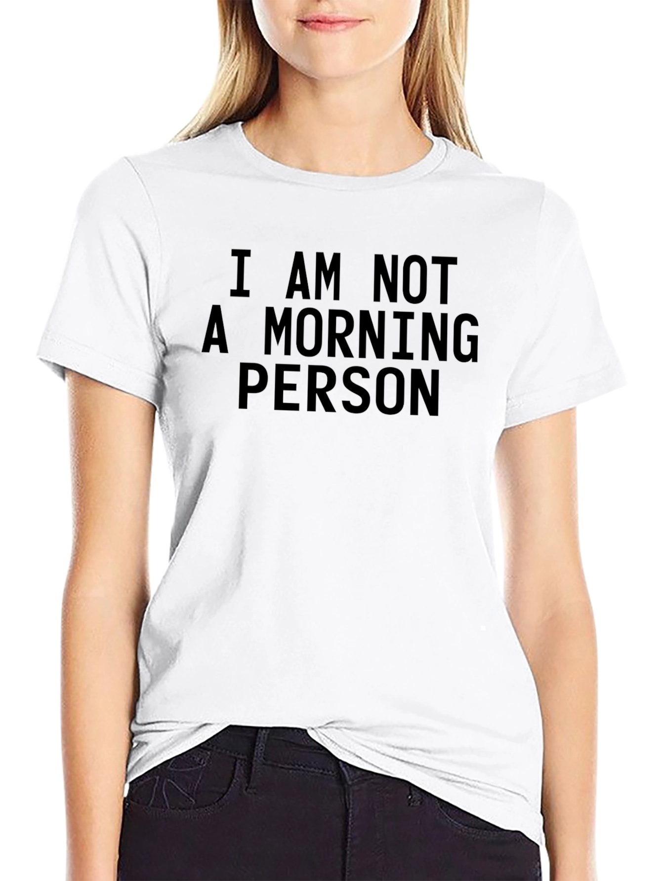 I Am Not a Morning Person Black T-Shirt