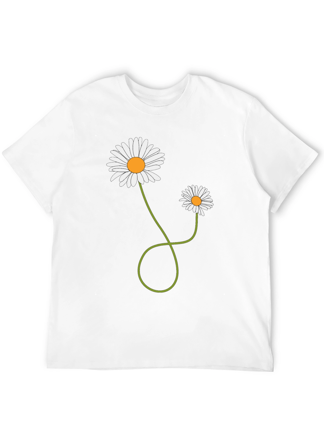 Daisy Flower Graphic T-Shirt - Mens Casual Tee