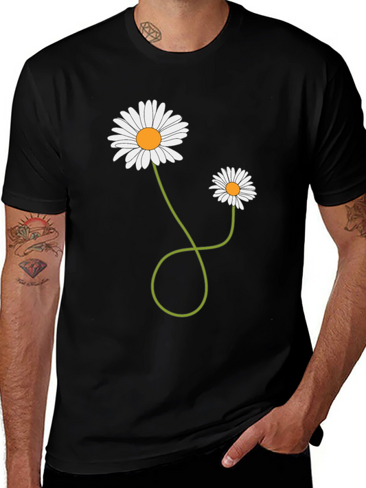 Daisy Flower Graphic T-Shirt - Mens Casual Tee