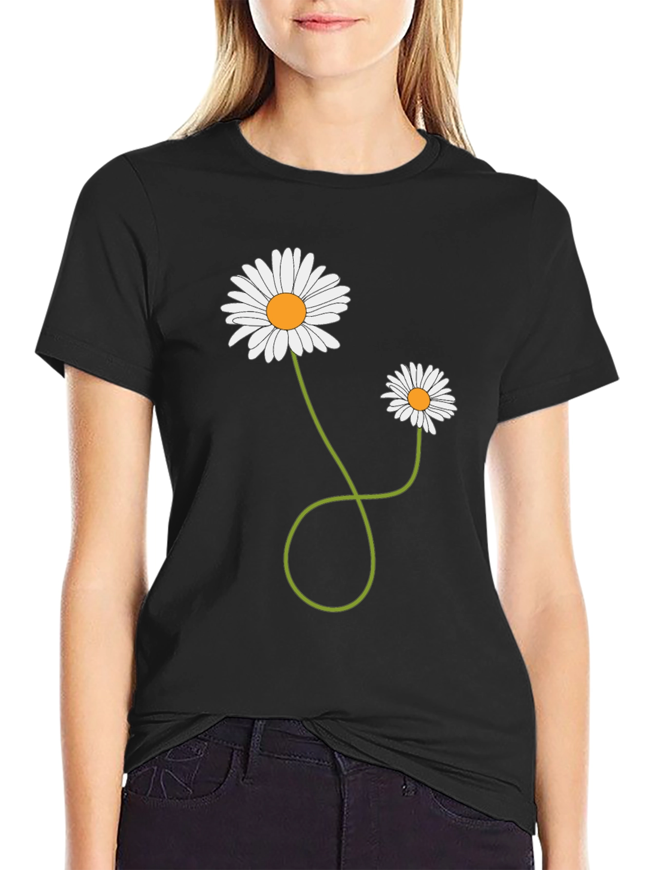 Daisy Flower Graphic T-Shirt - Mens Casual Tee