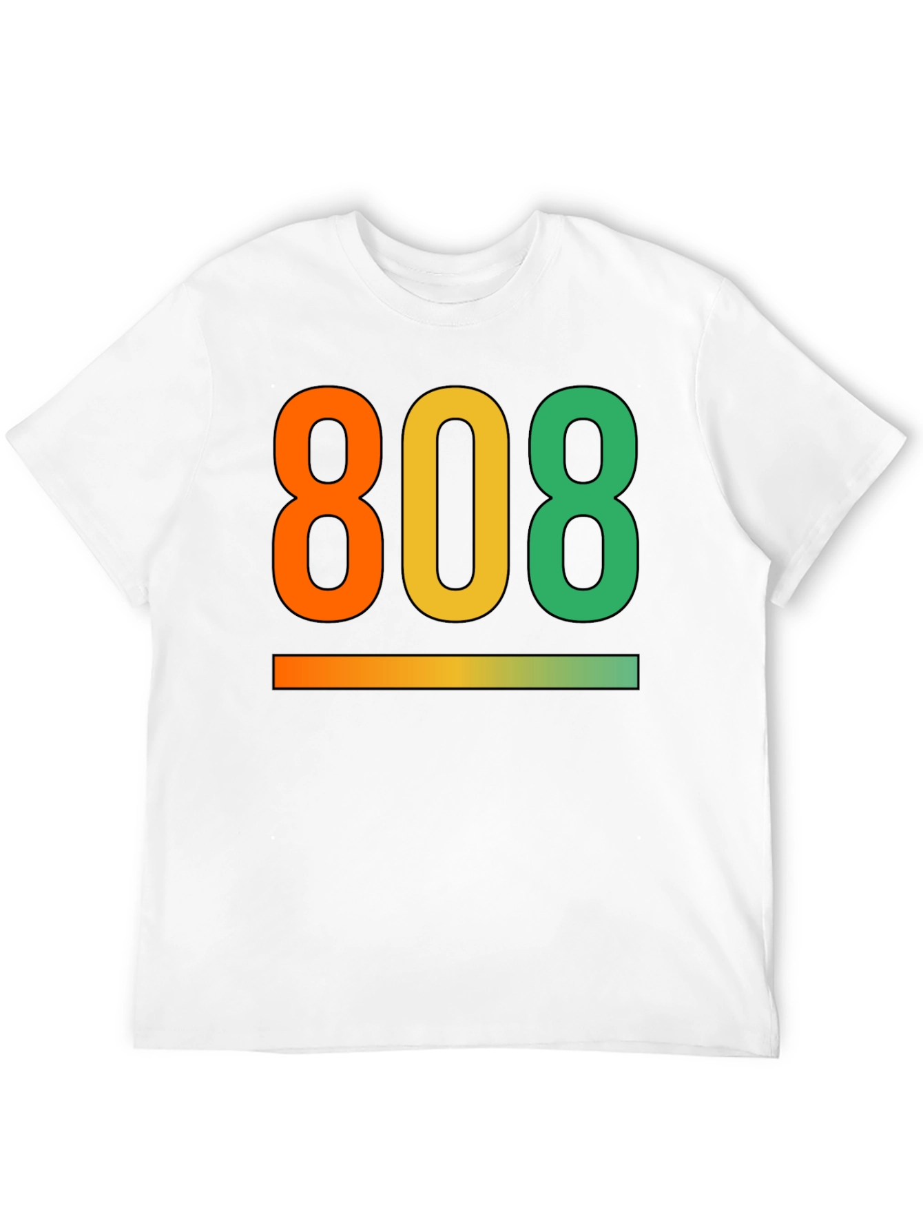 808 Gradient Graphic Tee - Cool Black T-Shirt