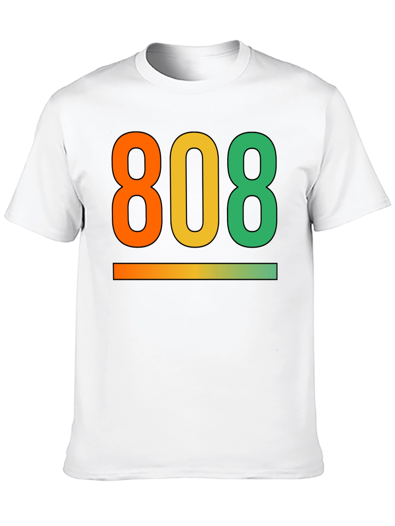 808 Gradient Graphic Tee - Cool Black T-Shirt