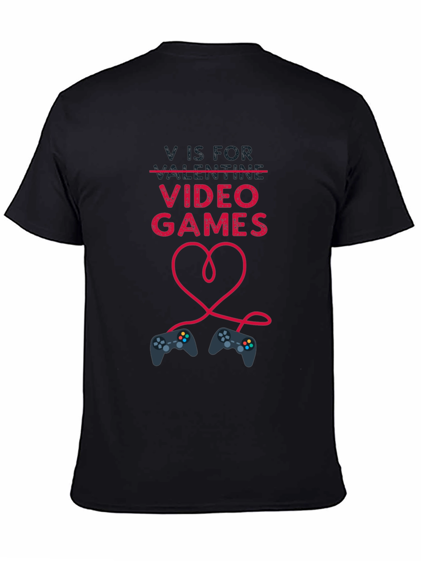 V is for Video Games Valentines Day T-Shirt