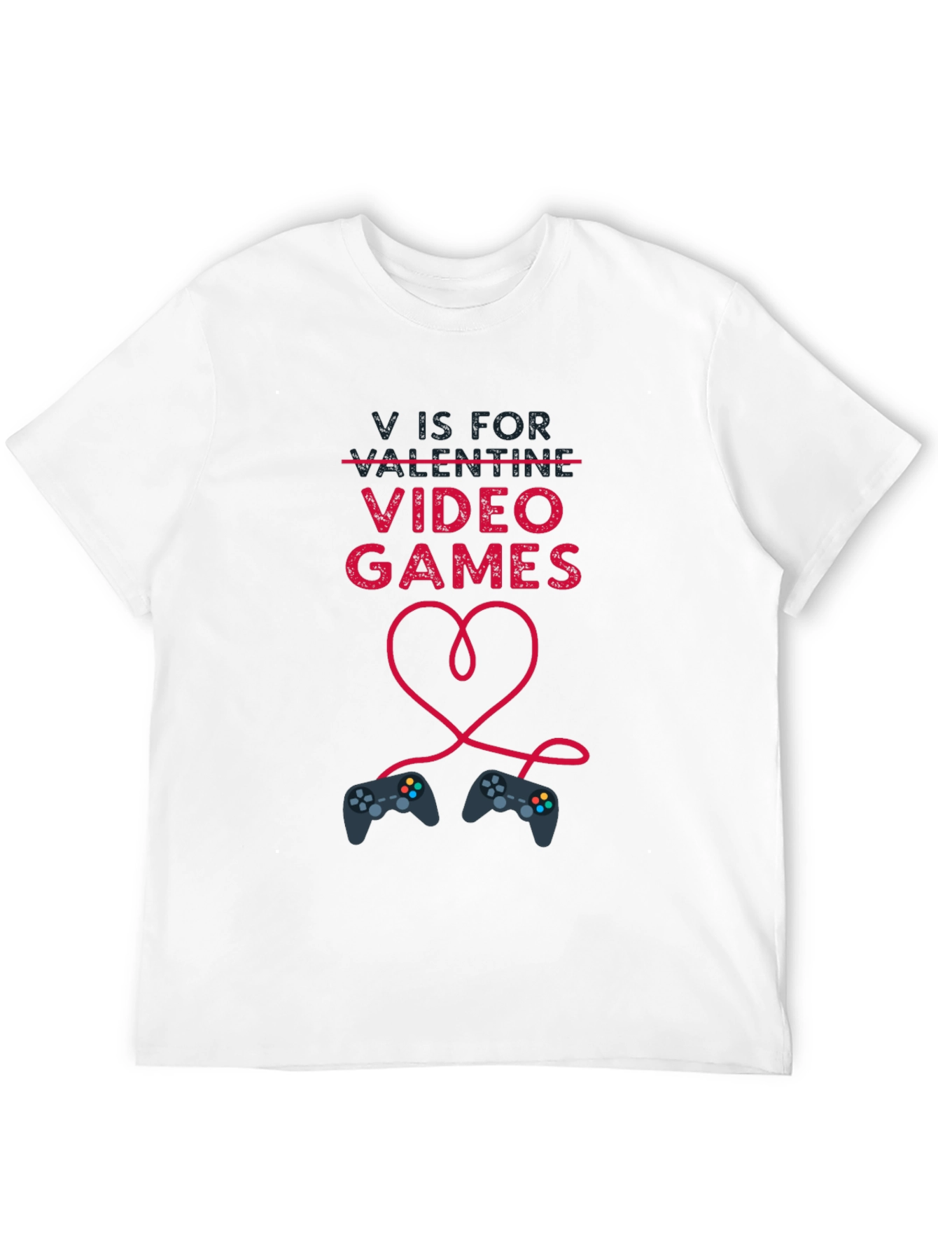 V is for Video Games Valentines Day T-Shirt