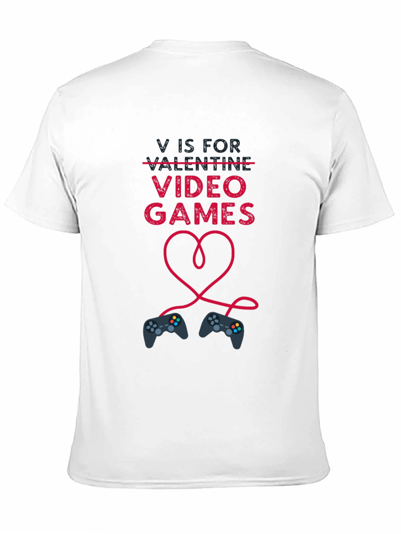 V is for Video Games Valentines Day T-Shirt