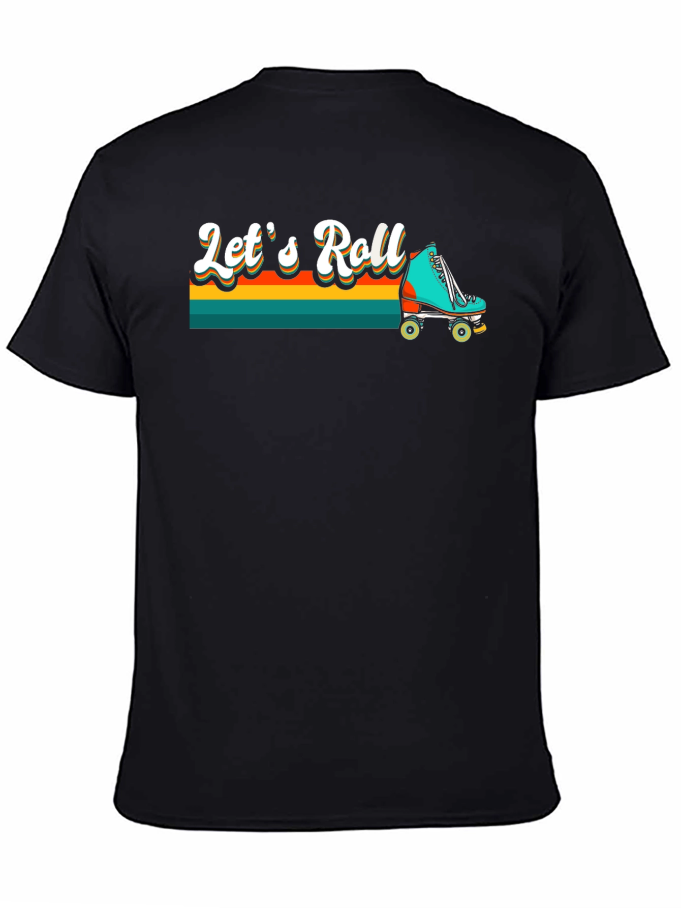 Retro Lets Roll Roller Skate T-Shirt