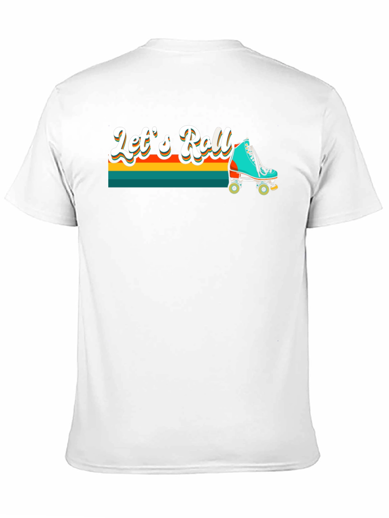 Retro Lets Roll Roller Skate T-Shirt