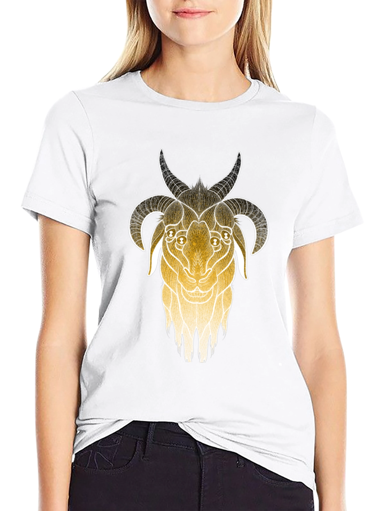 Goat Head Graphic Black T-Shirt