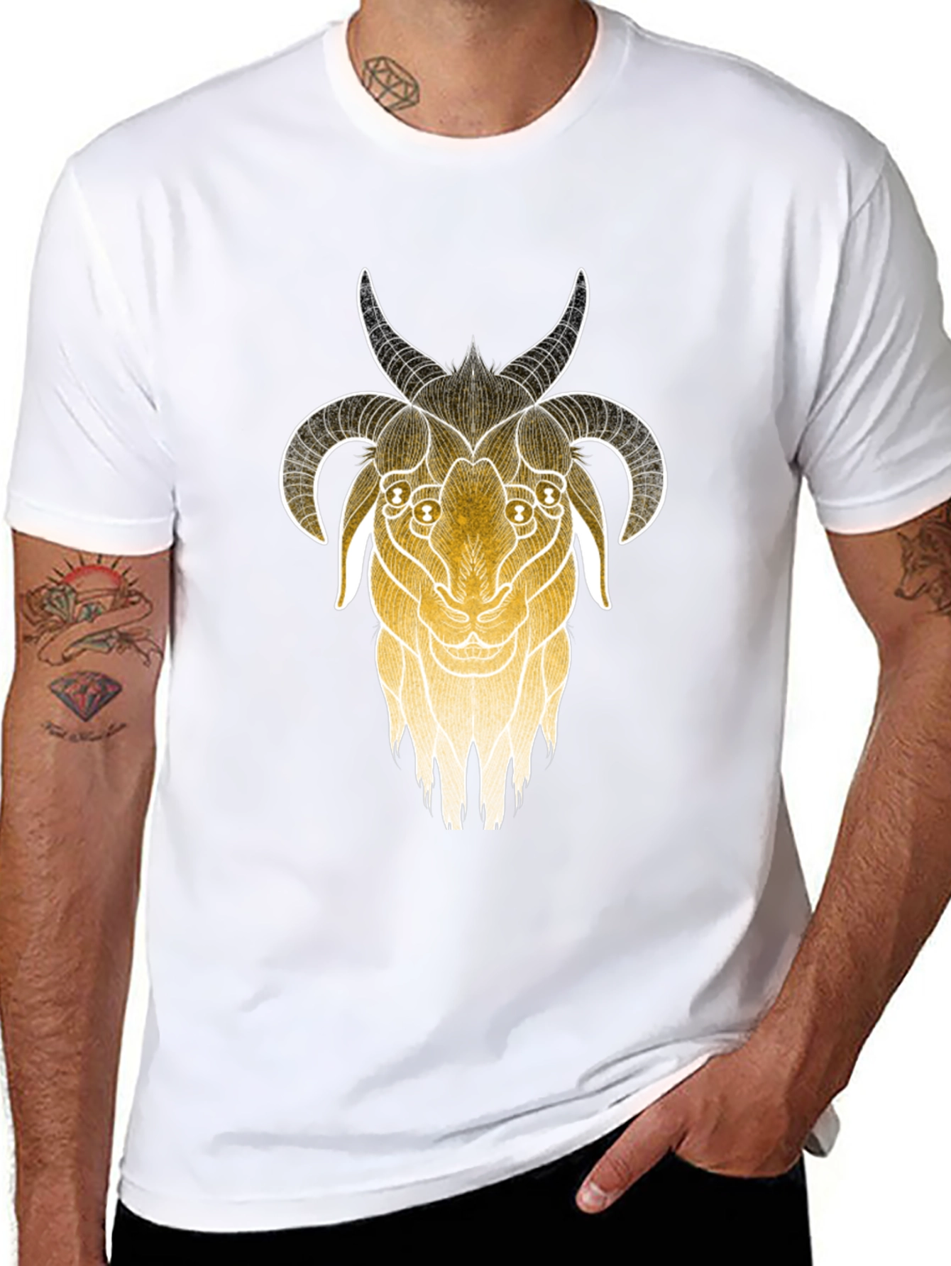 Goat Head Graphic Black T-Shirt
