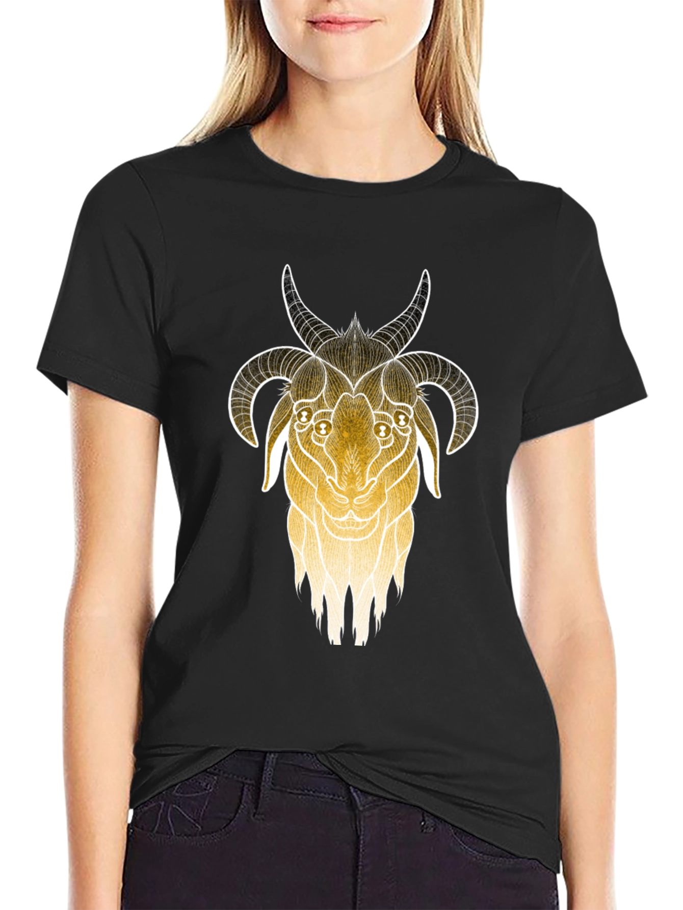 Goat Head Graphic Black T-Shirt