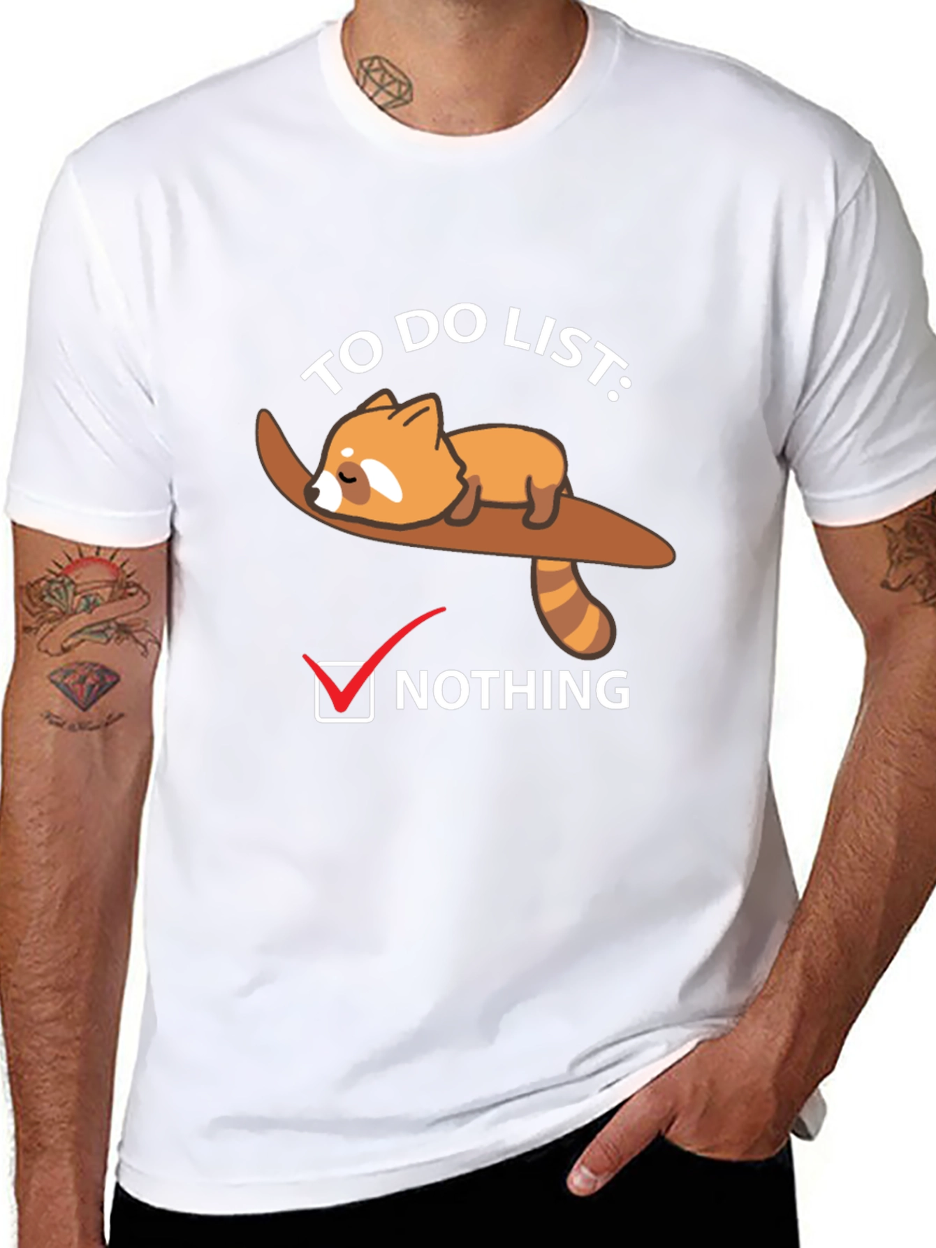 Lazy Red Panda To-Do List: Nothing T-Shirt