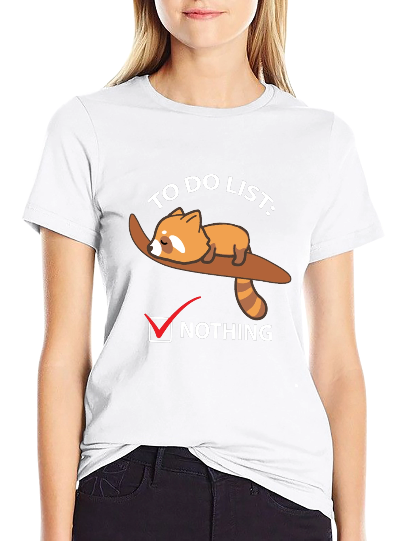 Lazy Red Panda To-Do List: Nothing T-Shirt