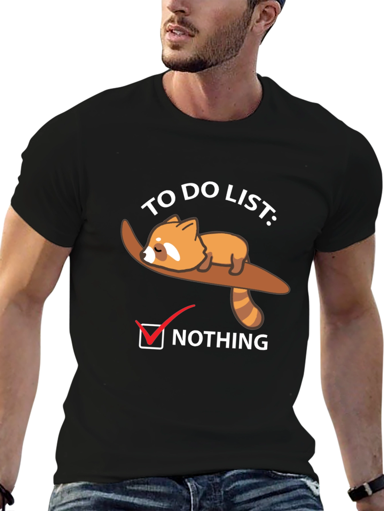 Lazy Red Panda To-Do List: Nothing T-Shirt