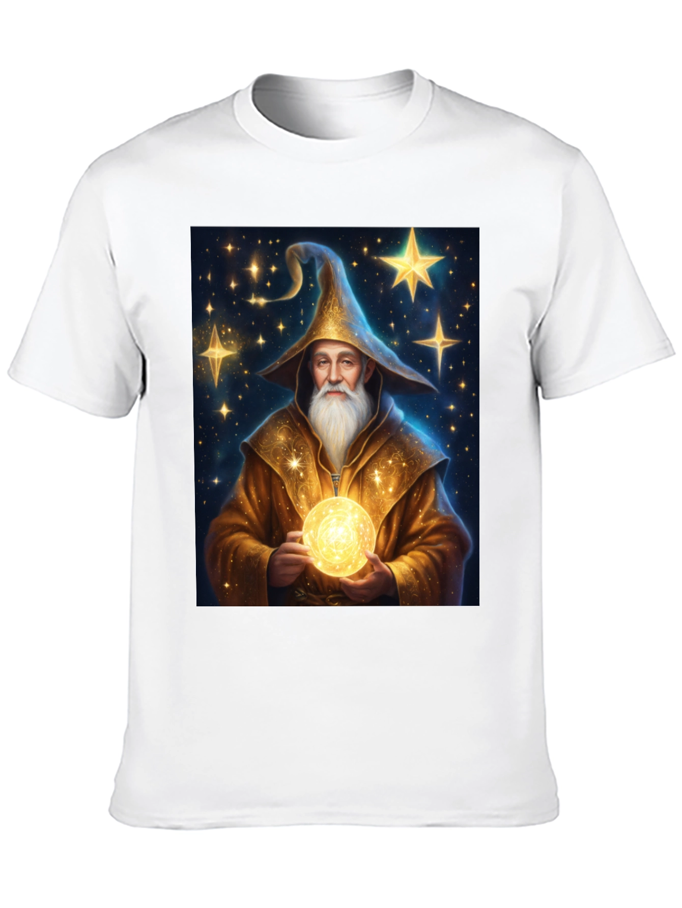 Wizard Graphic Tee - Black Cotton Blend