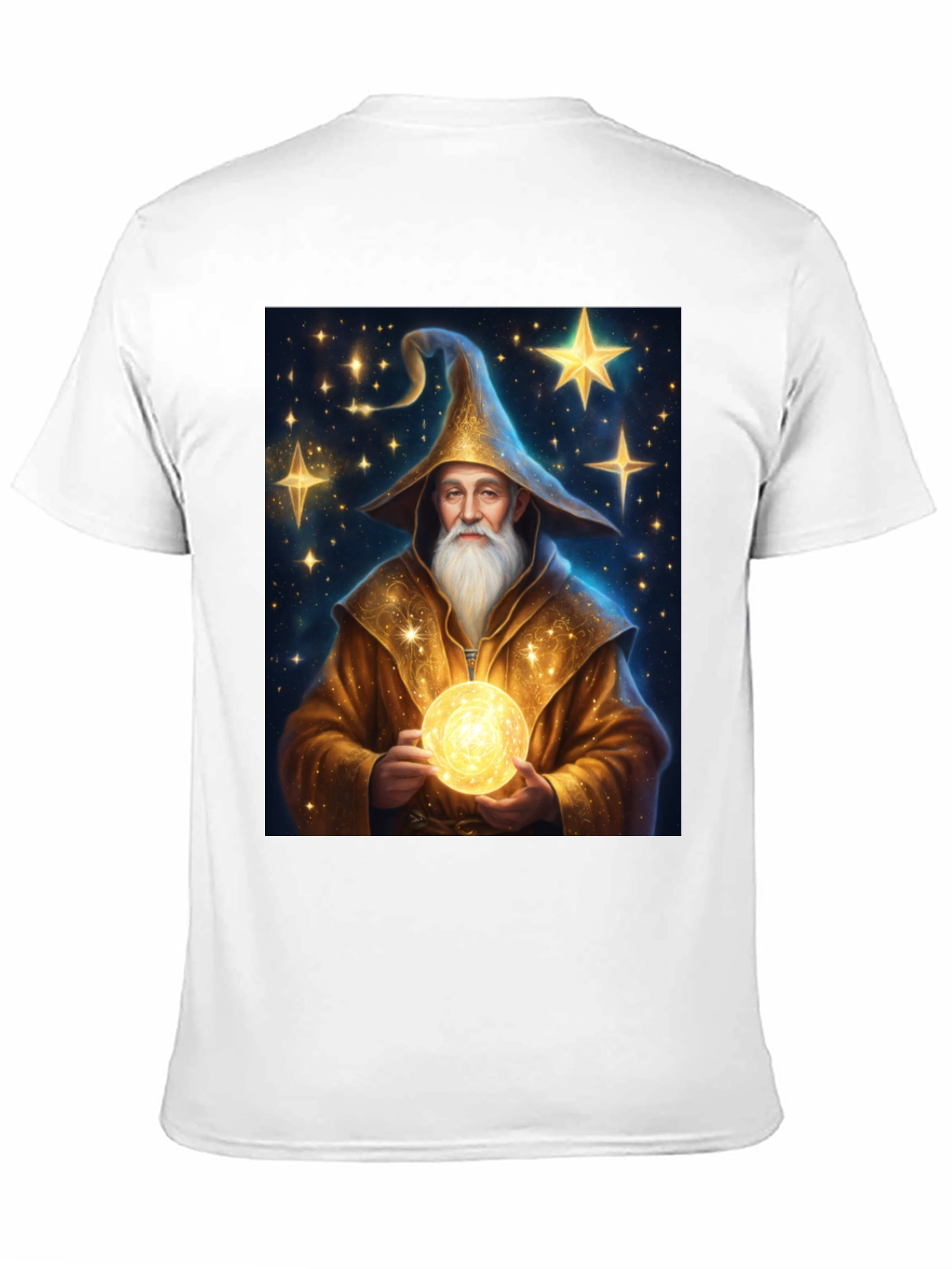 Wizard Graphic Tee - Black Cotton Blend