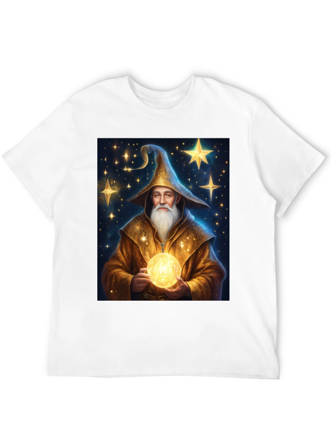 Wizard Graphic Tee - Black Cotton Blend