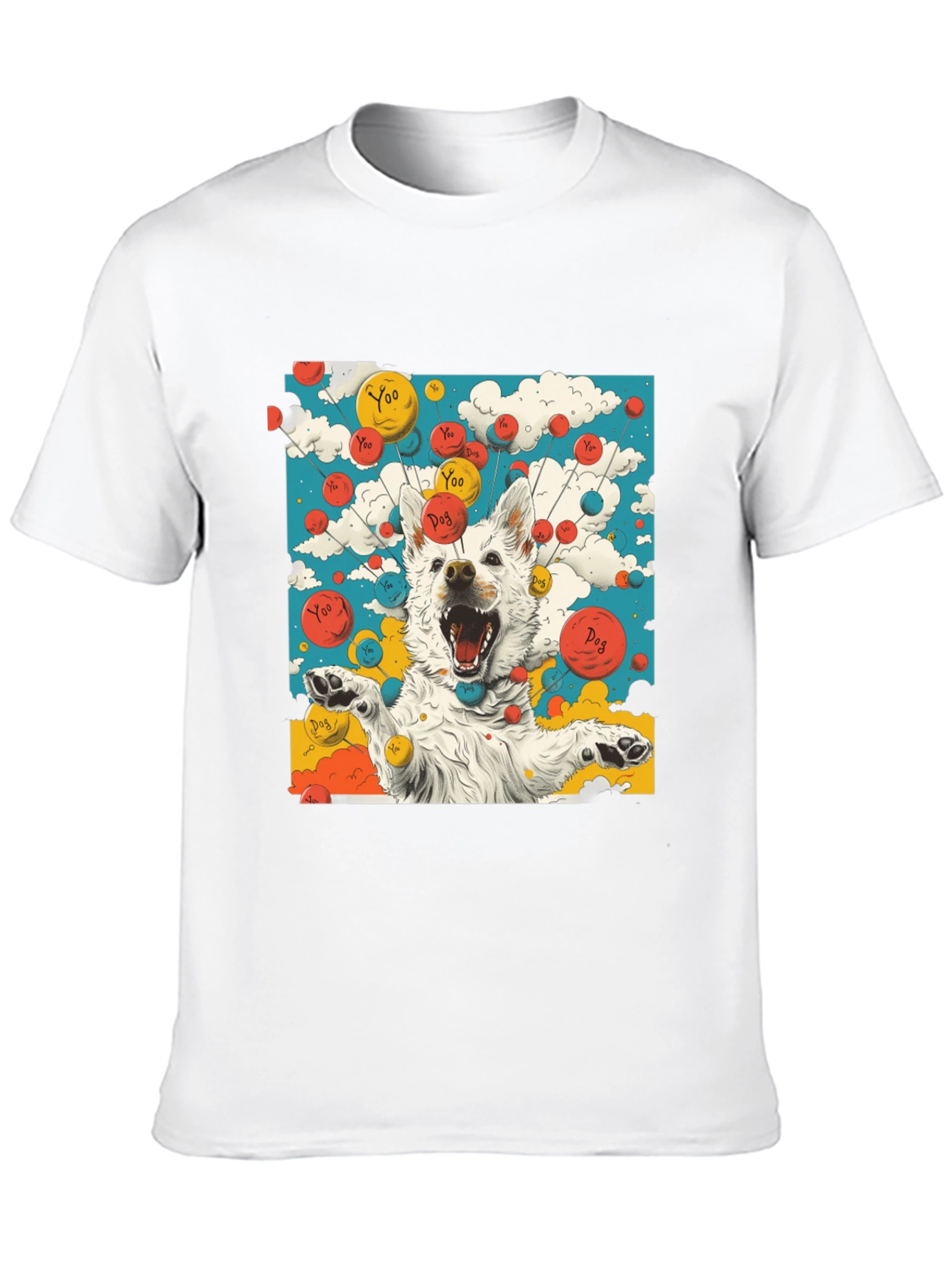 Dog Balloons Graphic Tee - Unique Design