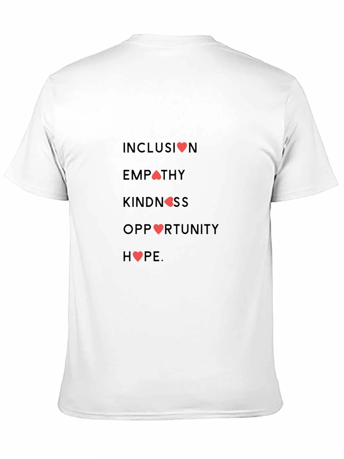 Inclusion Empathy and Hope Black T-Shirt