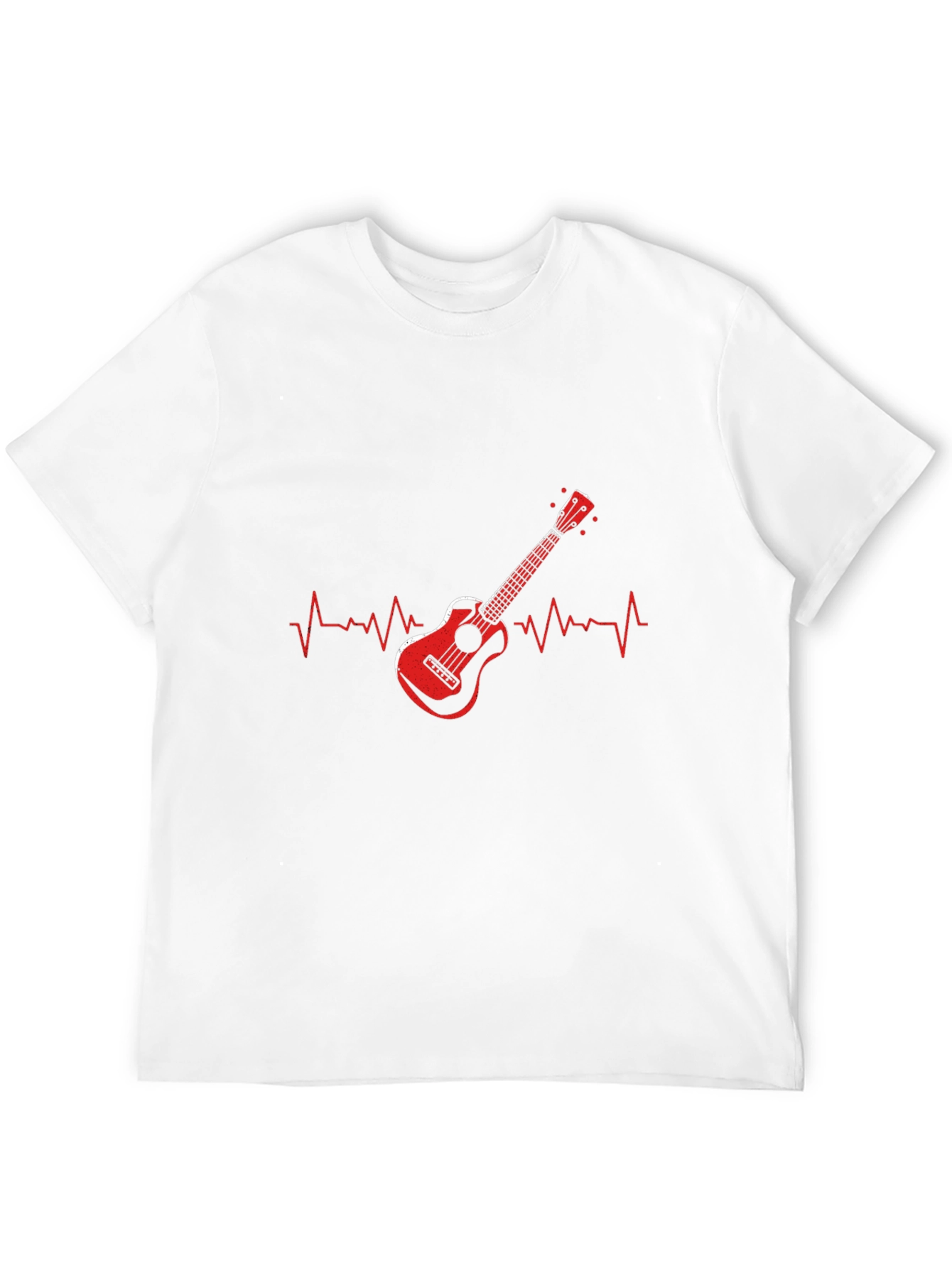 Ukulele Heartbeat Graphic Tee - Music Lover T-Shirt