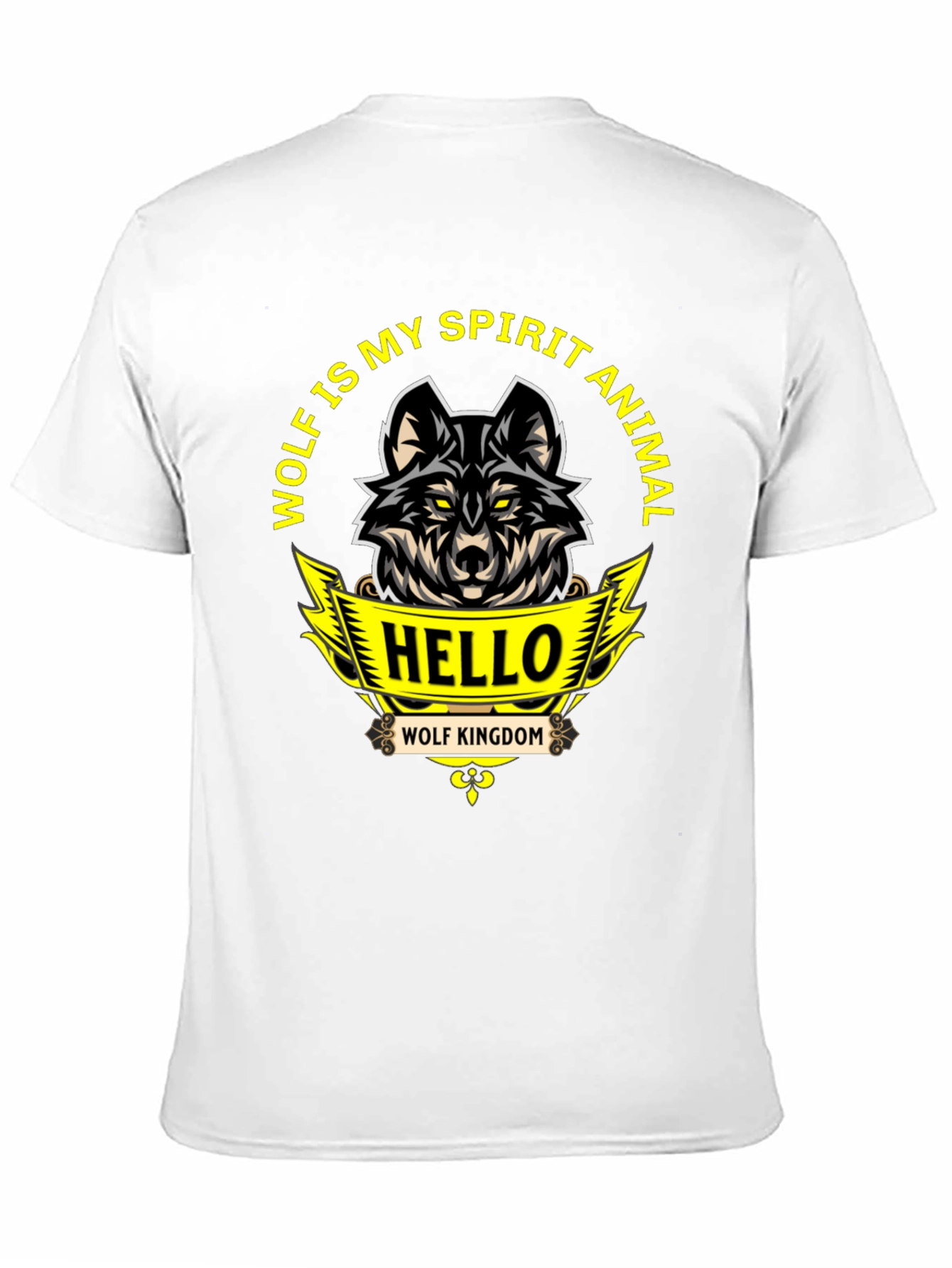 Wolf Spirit Animal Graphic Tee - Black