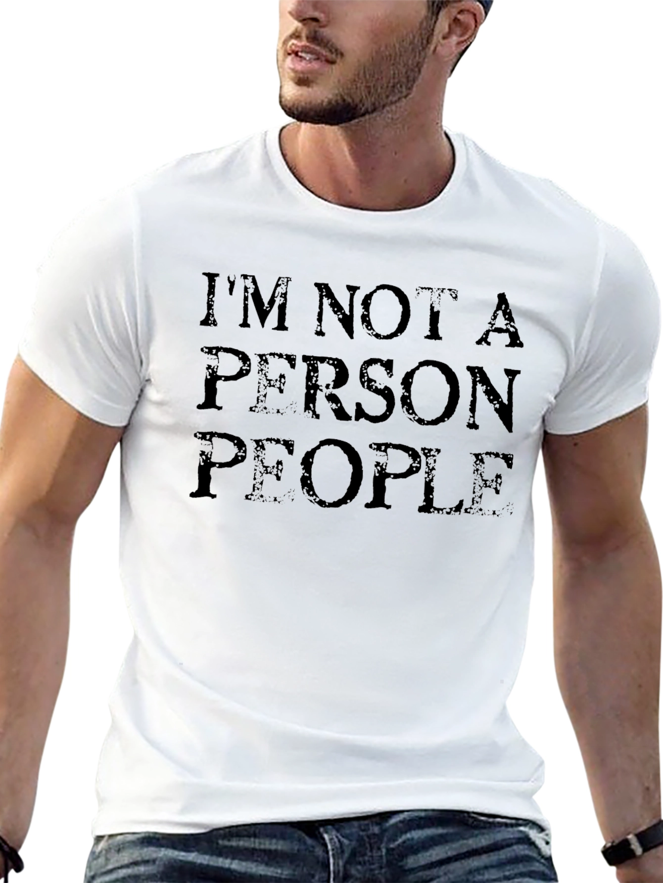 Im Not a Person People Black T-Shirt