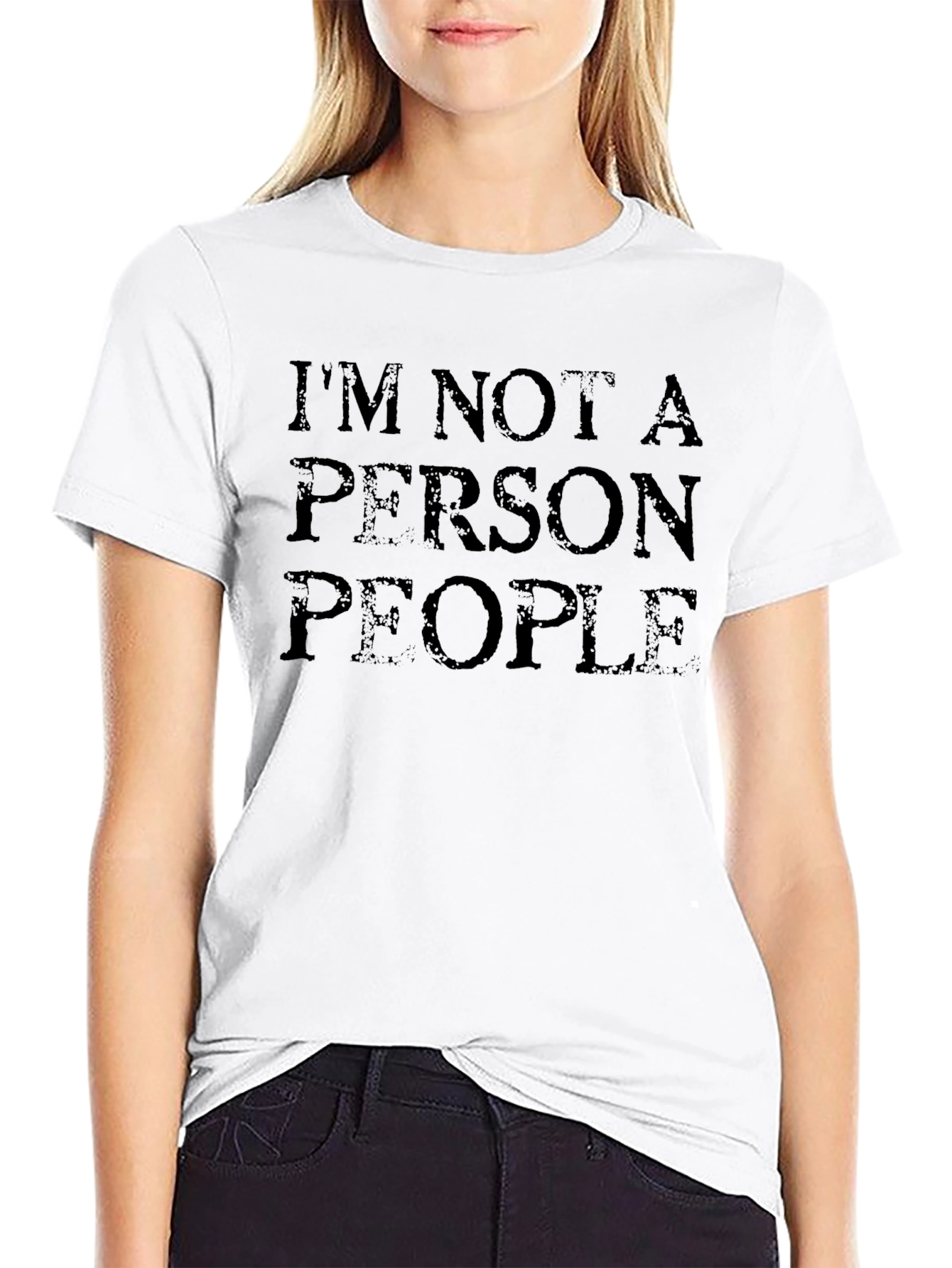 Im Not a Person People Black T-Shirt