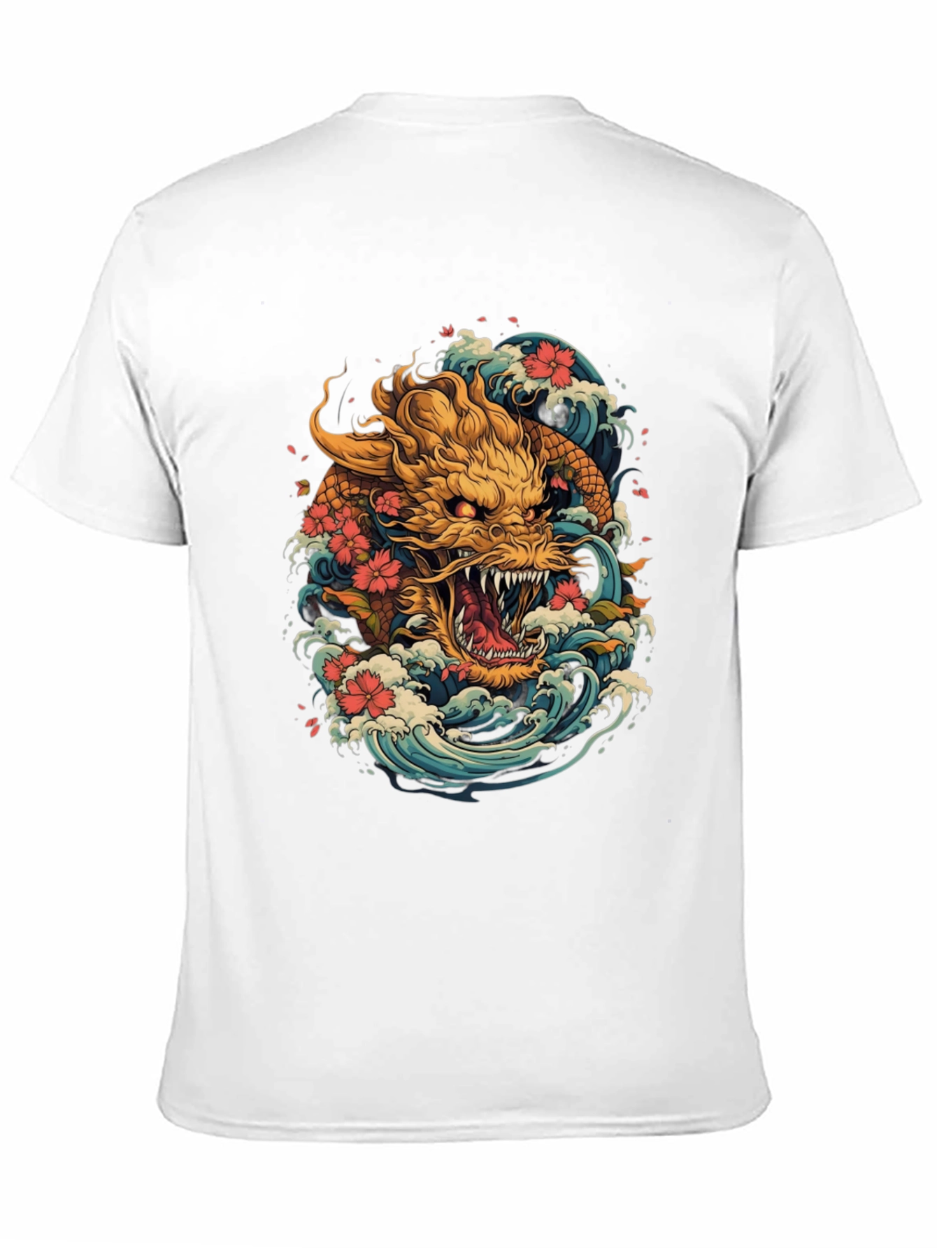 Japanese Dragon Wave Graphic Tee