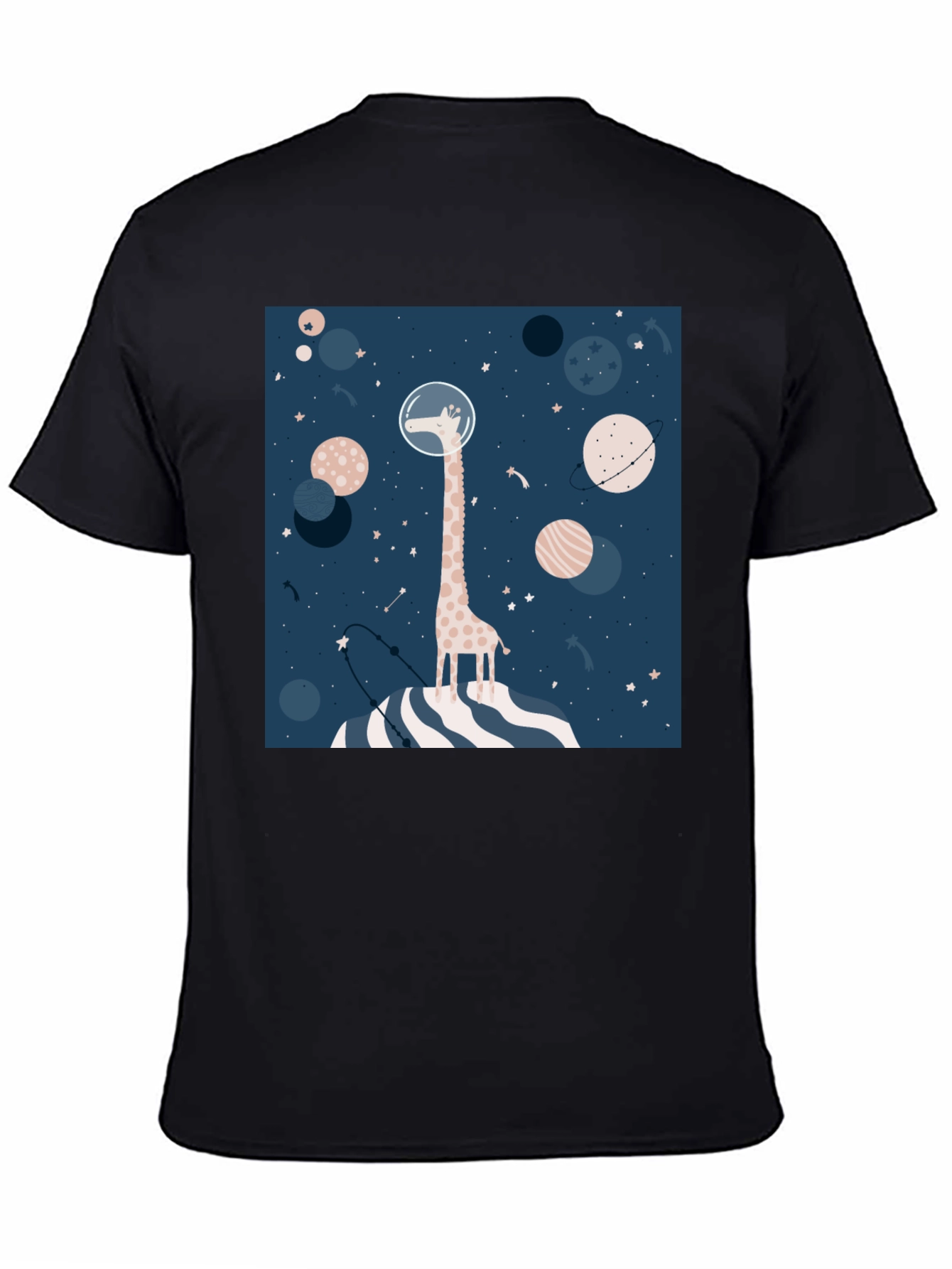 Giraffe Astronaut Graphic Tee - Space Lover T-Shirt