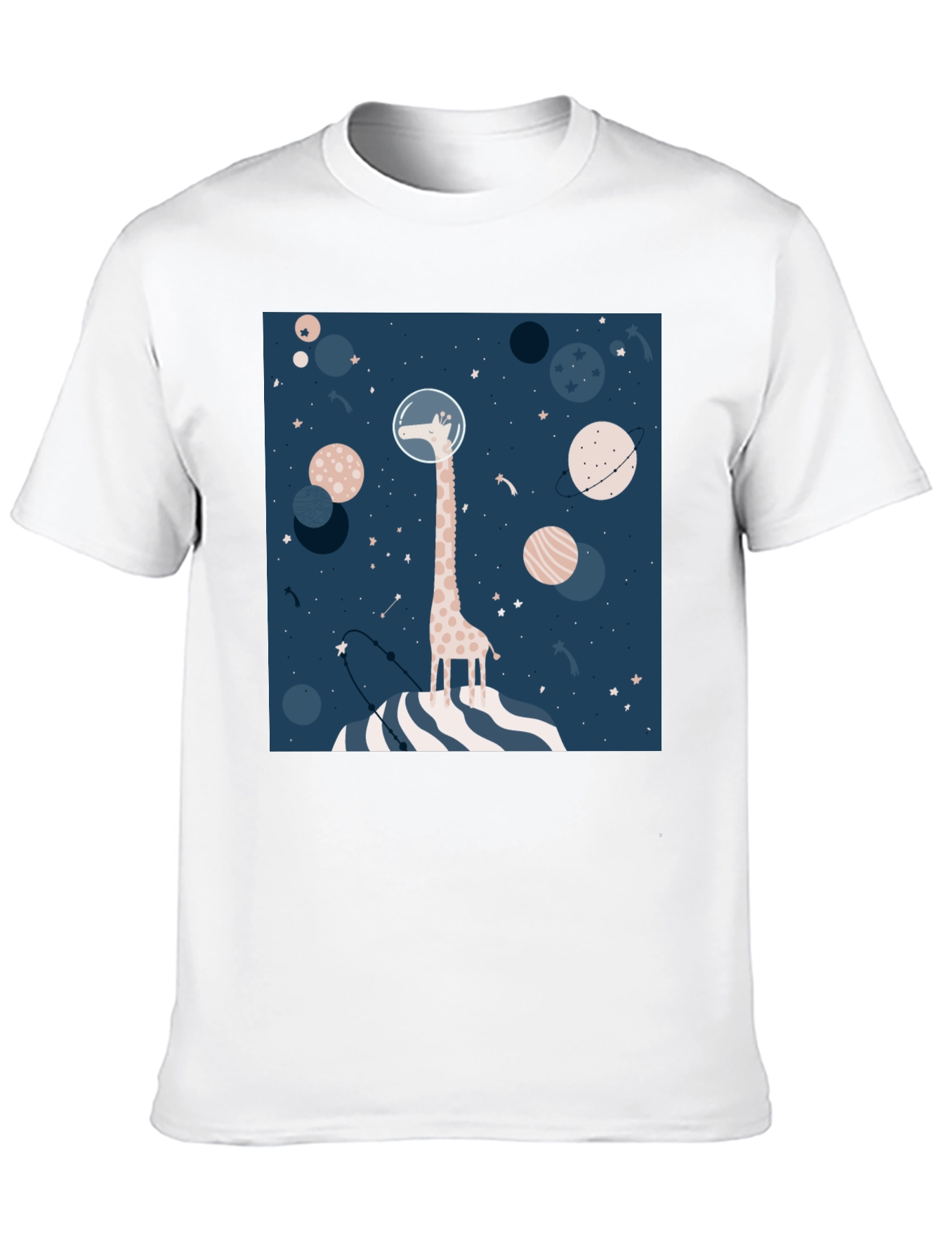 Giraffe Astronaut Graphic Tee - Space Lover T-Shirt