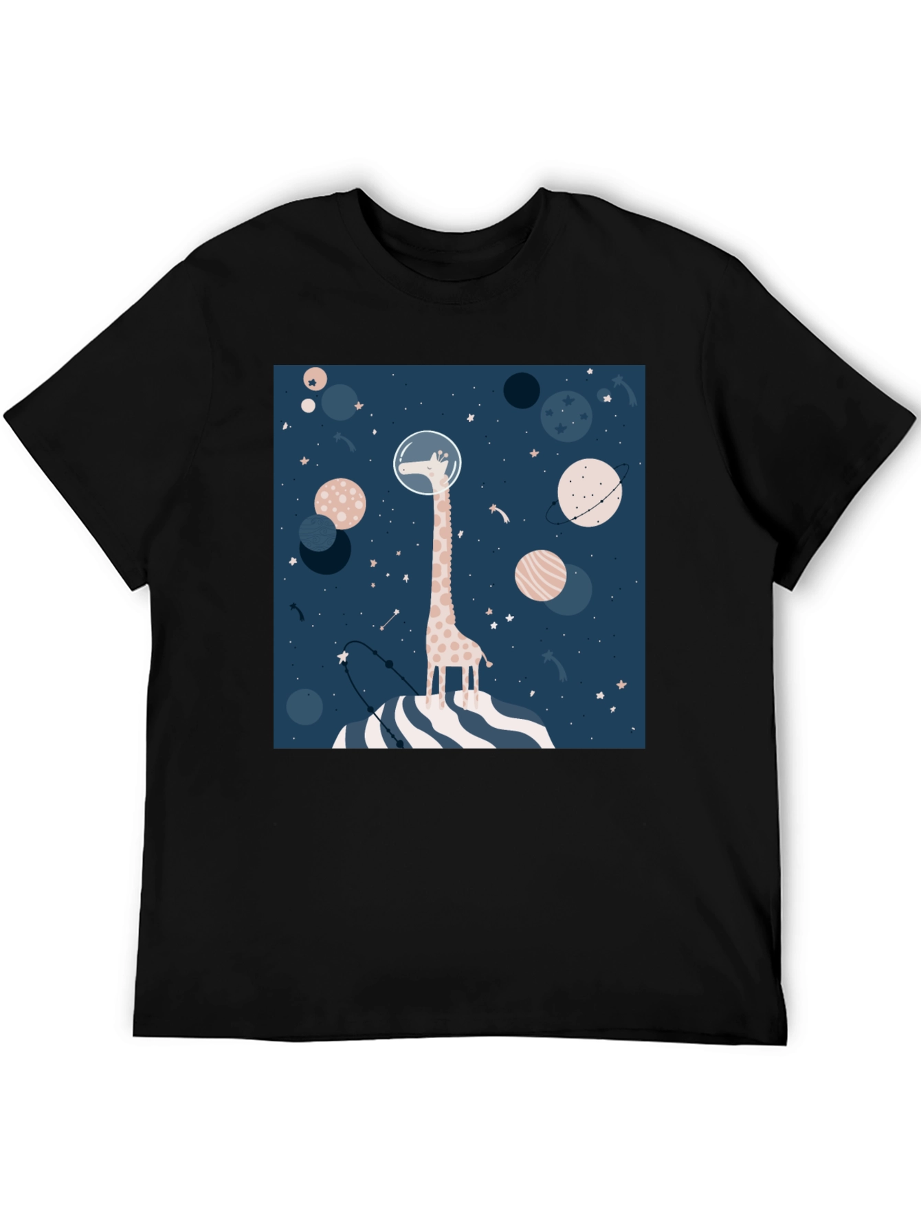 Giraffe Astronaut Graphic Tee - Space Lover T-Shirt
