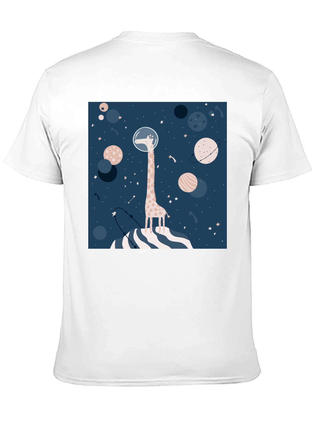Giraffe Astronaut Graphic Tee - Space Lover T-Shirt