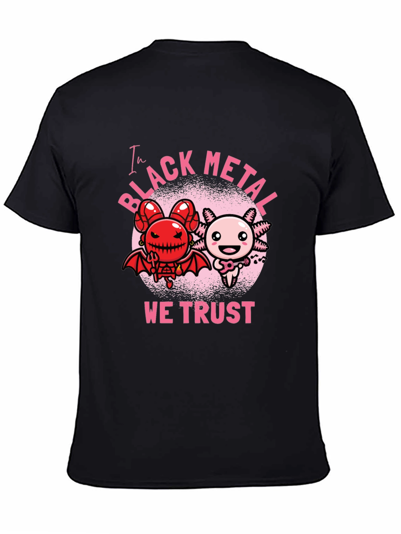 Black Metal Axolotl Graphic Tee