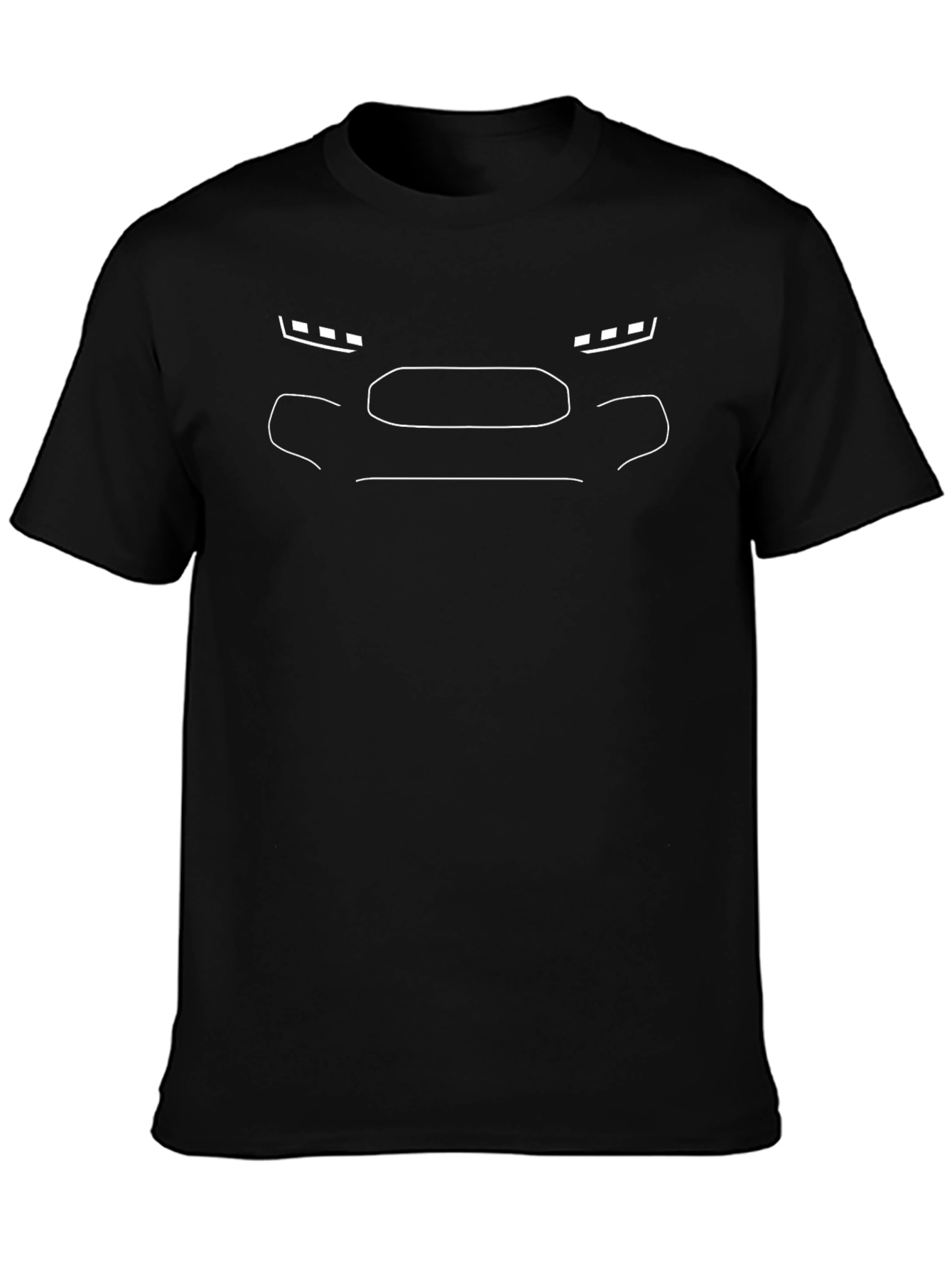 Modern Car Outline Graphic Tee - Black