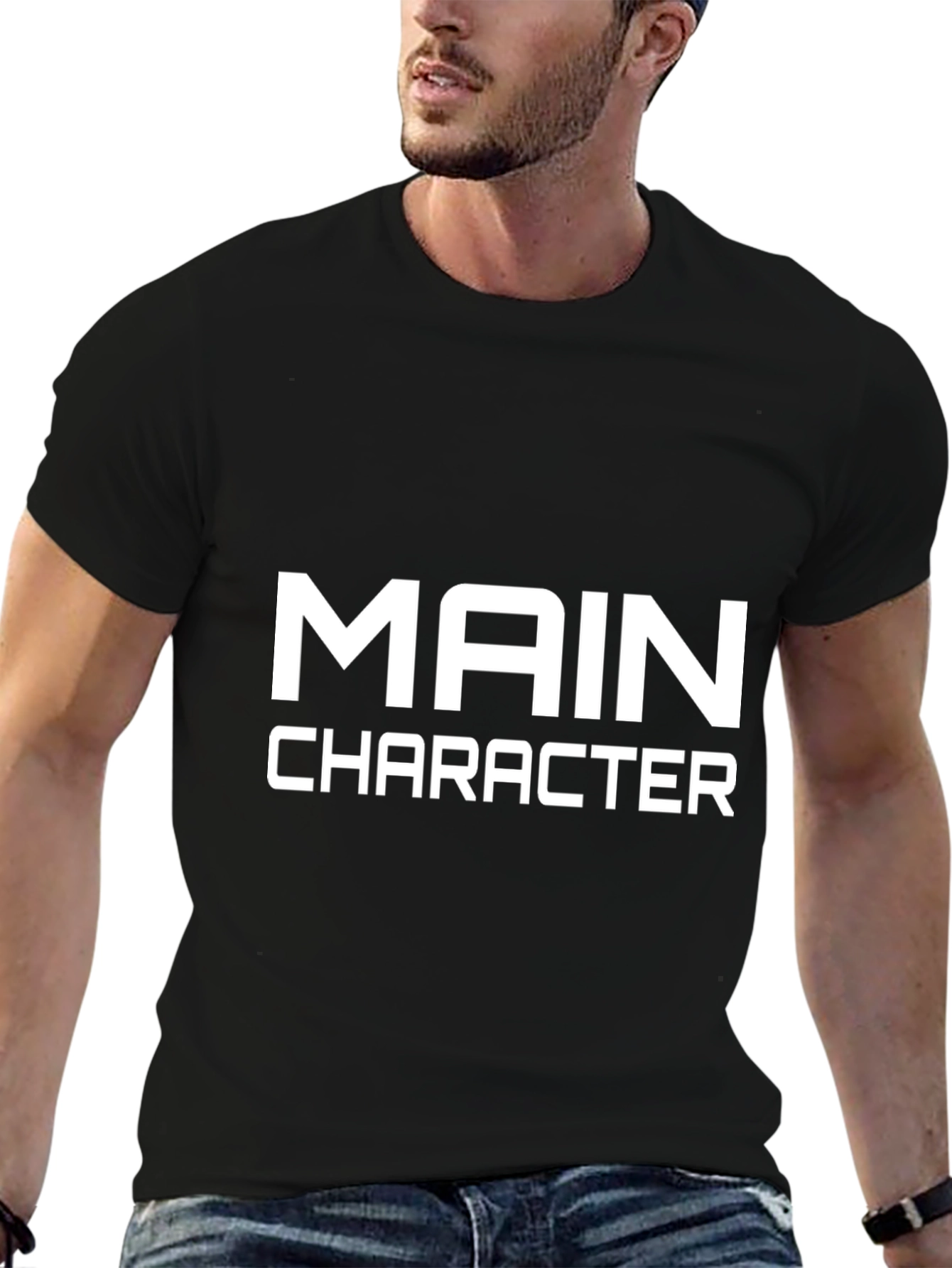 Main Character Graphic Tee - Bold Statement Shirt