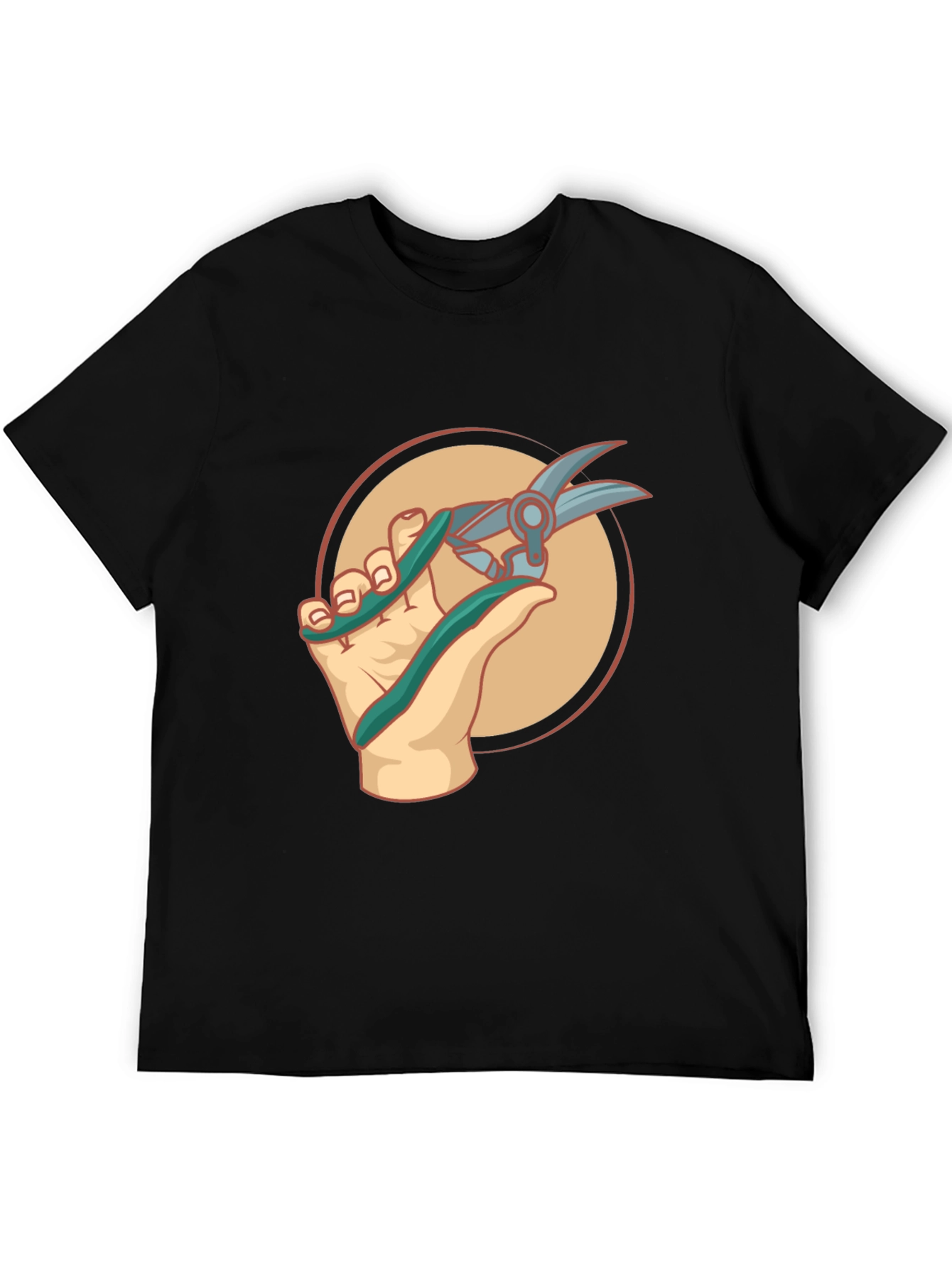 Barber Hand Graphic Tee - Black