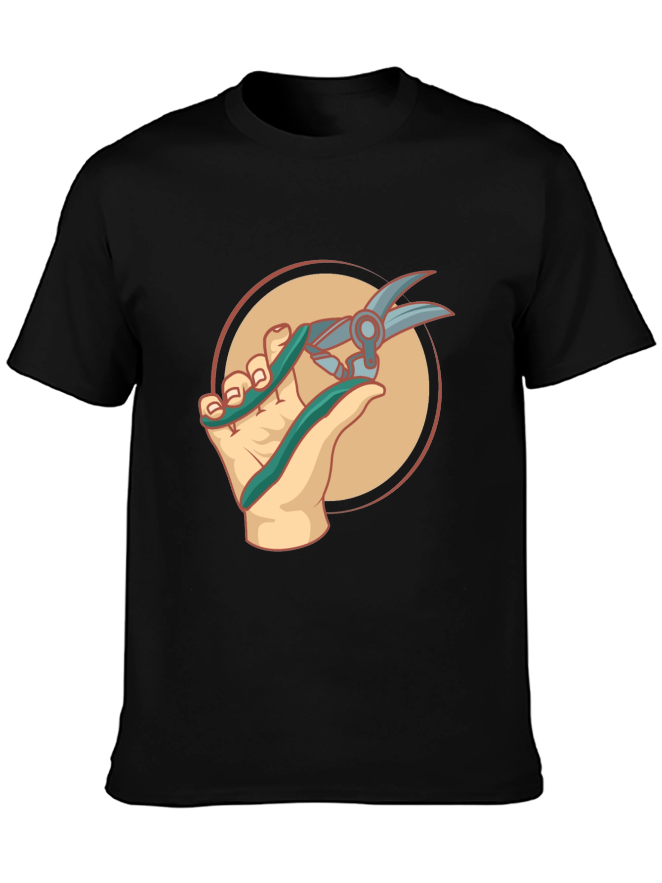 Barber Hand Graphic Tee - Black