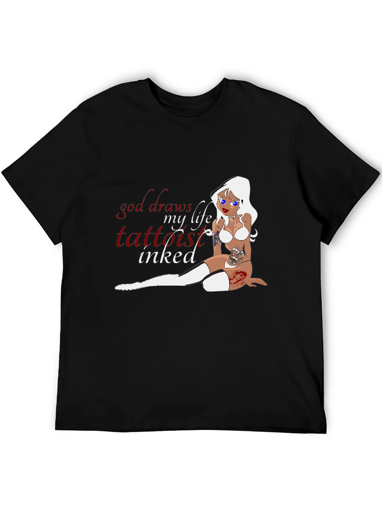 Tattooed Life T-Shirt - Inked Cartoon Girl