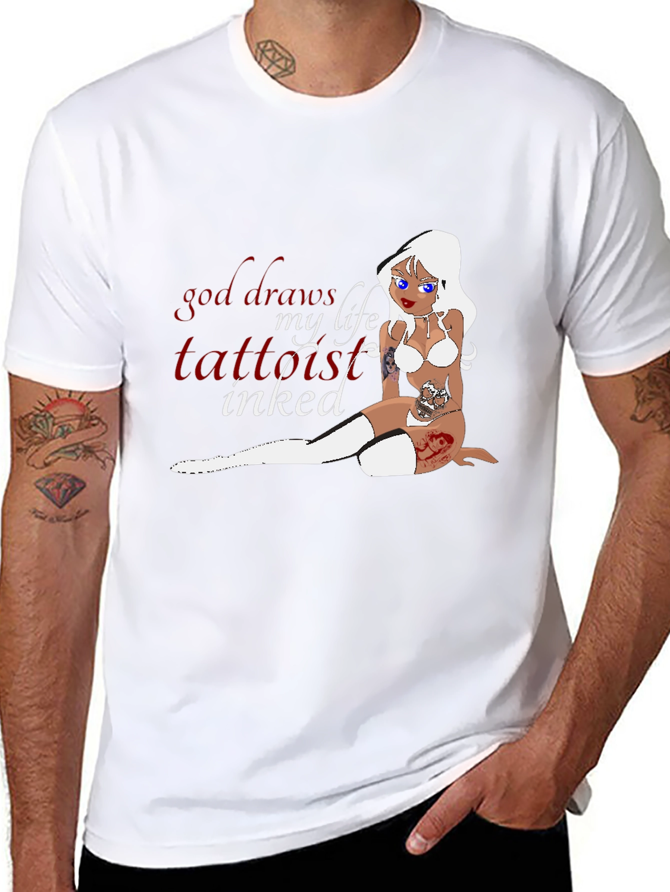 Tattooed Life T-Shirt - Inked Cartoon Girl