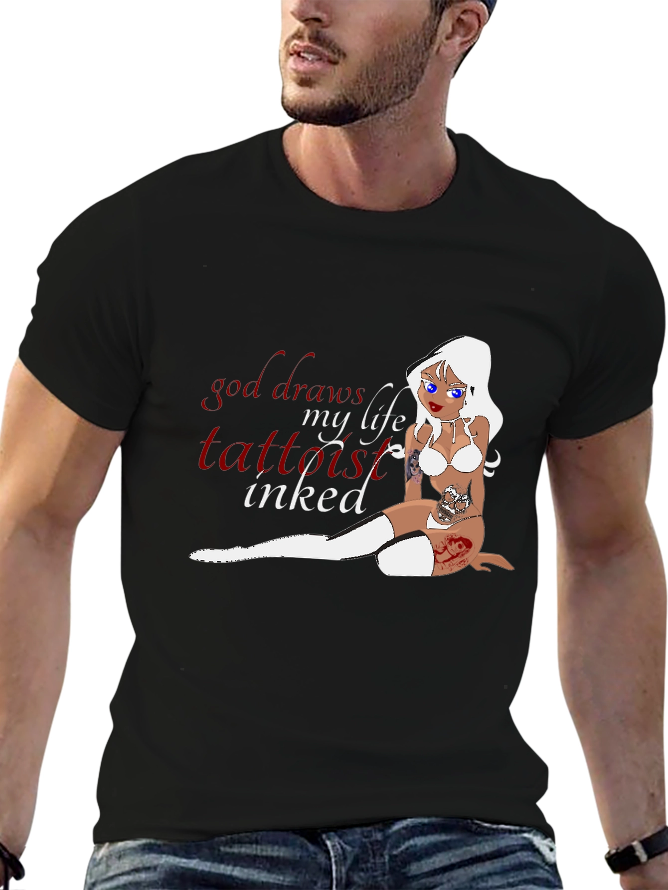 Tattooed Life T-Shirt - Inked Cartoon Girl