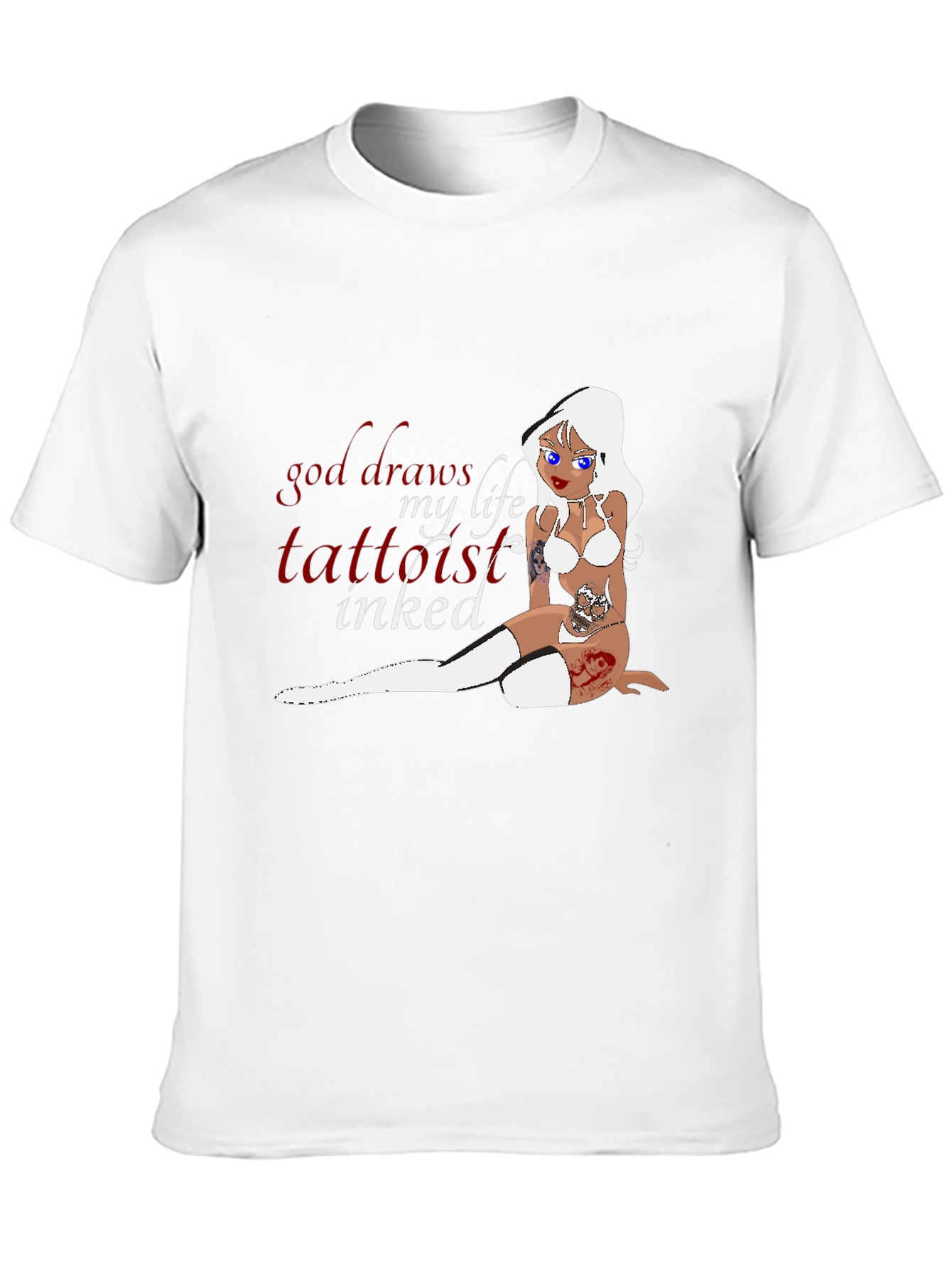 Tattooed Life T-Shirt - Inked Cartoon Girl