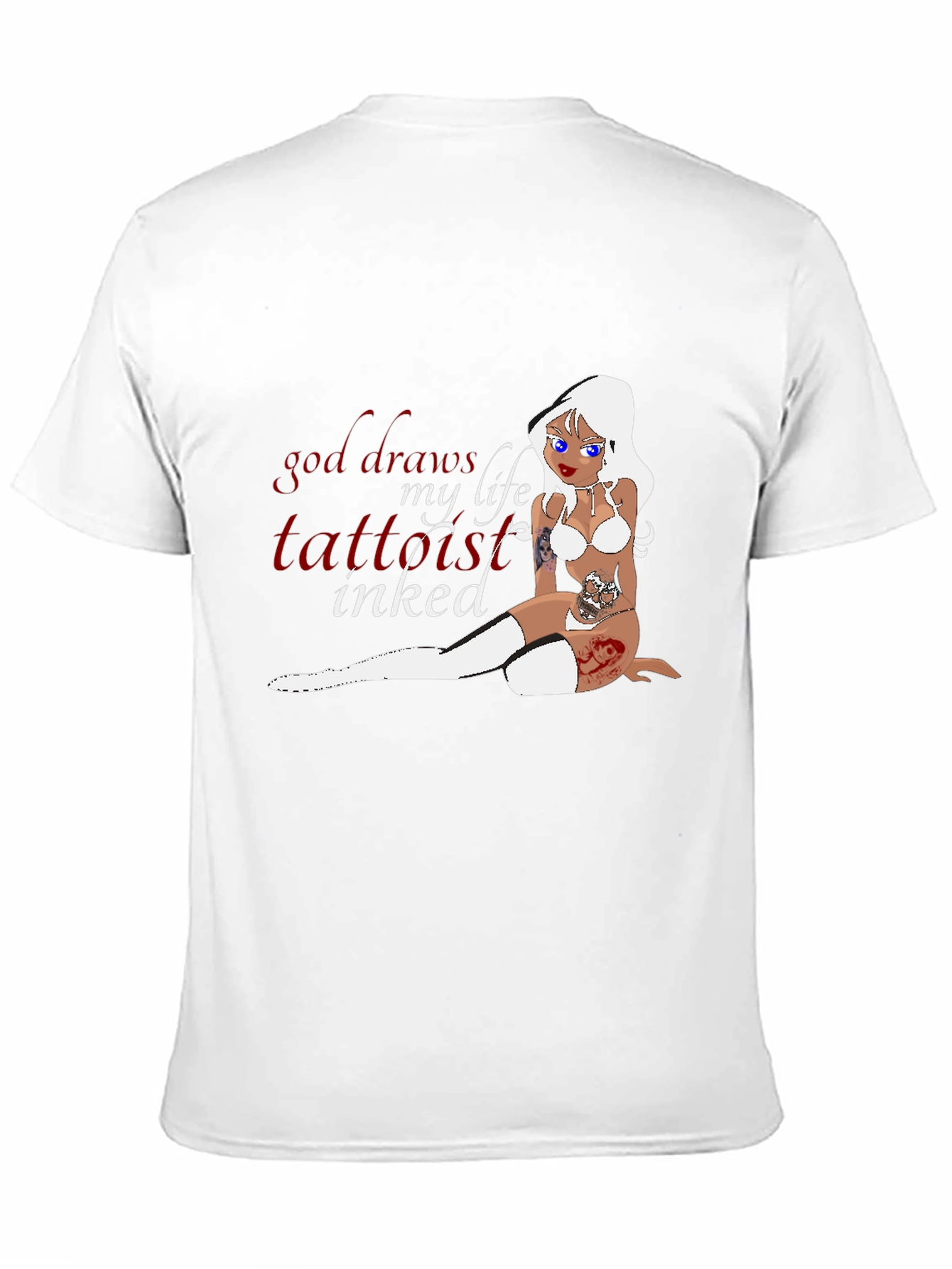 Tattooed Life T-Shirt - Inked Cartoon Girl