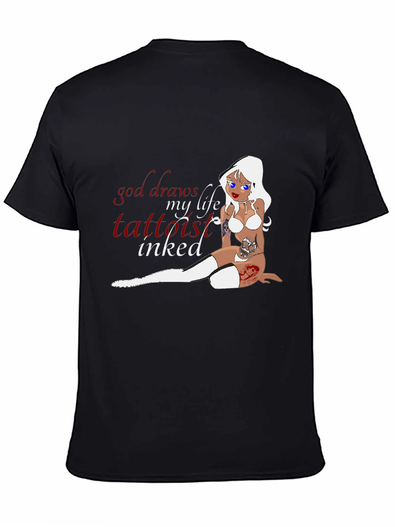 Tattooed Life T-Shirt - Inked Cartoon Girl