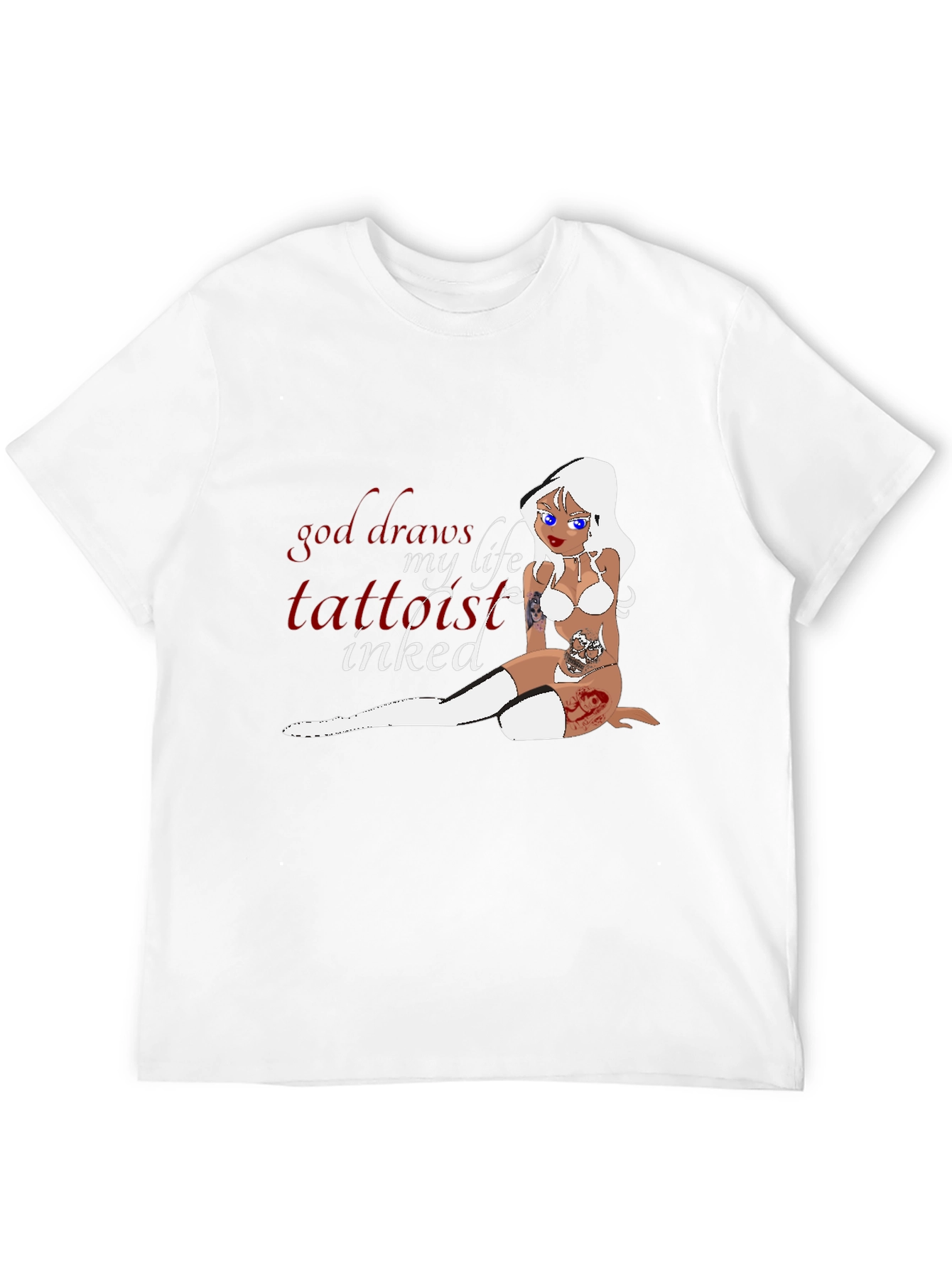 Tattooed Life T-Shirt - Inked Cartoon Girl