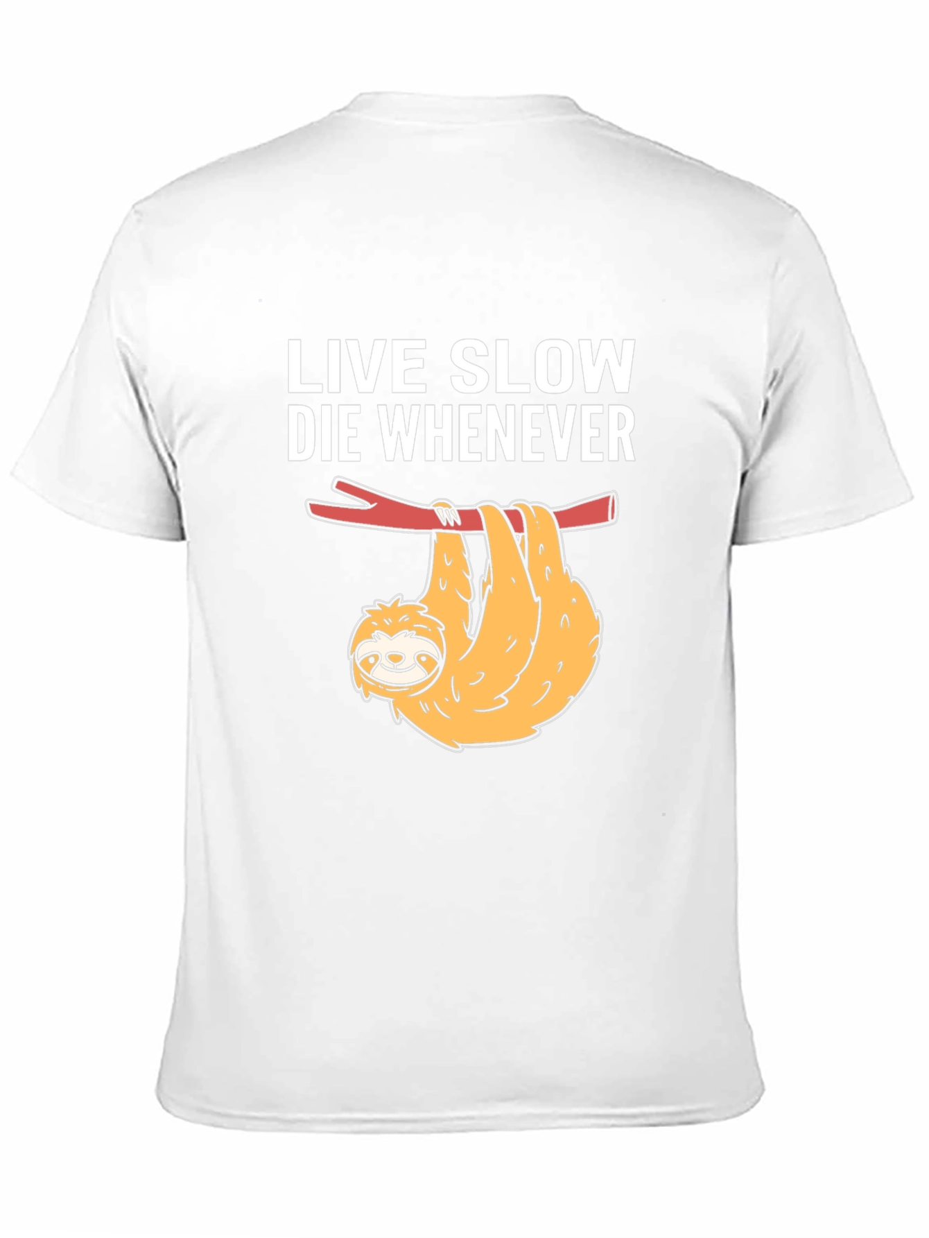 Live Slow Die Whenever Sloth Graphic Tee