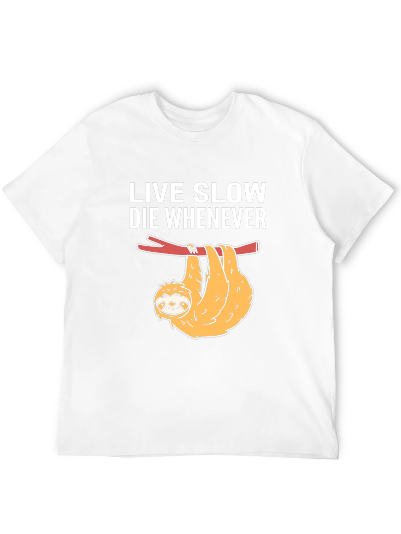 Live Slow Die Whenever Sloth Graphic Tee
