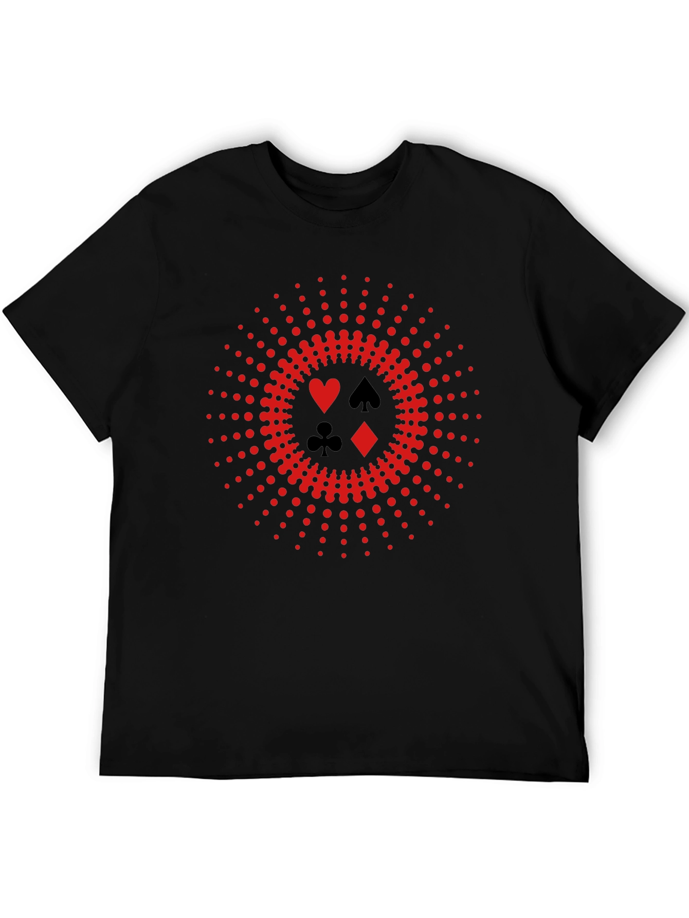 Playing Card Suits Tee - Poker Night Style