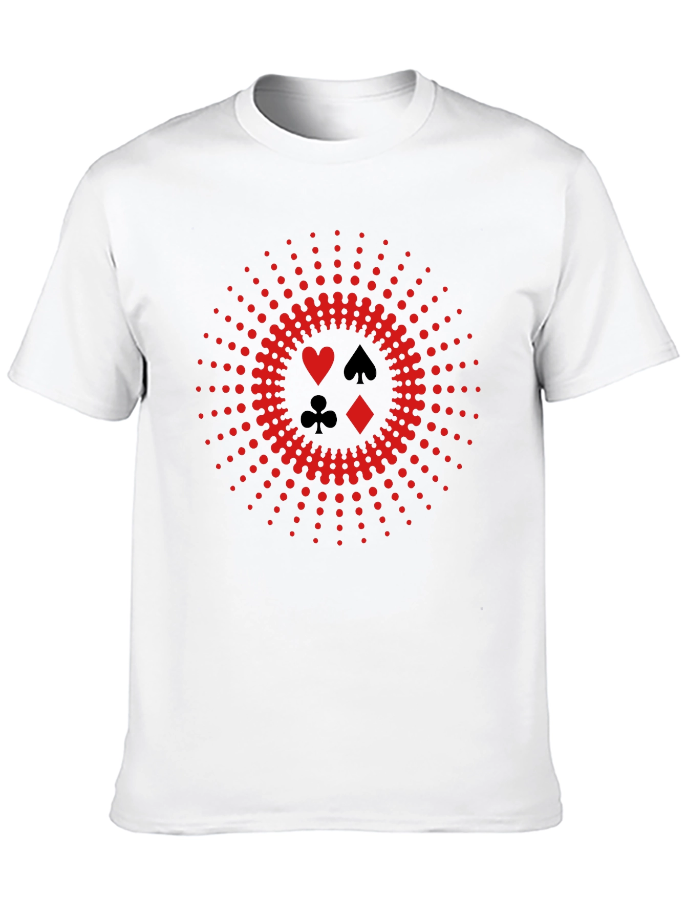 Playing Card Suits Tee - Poker Night Style