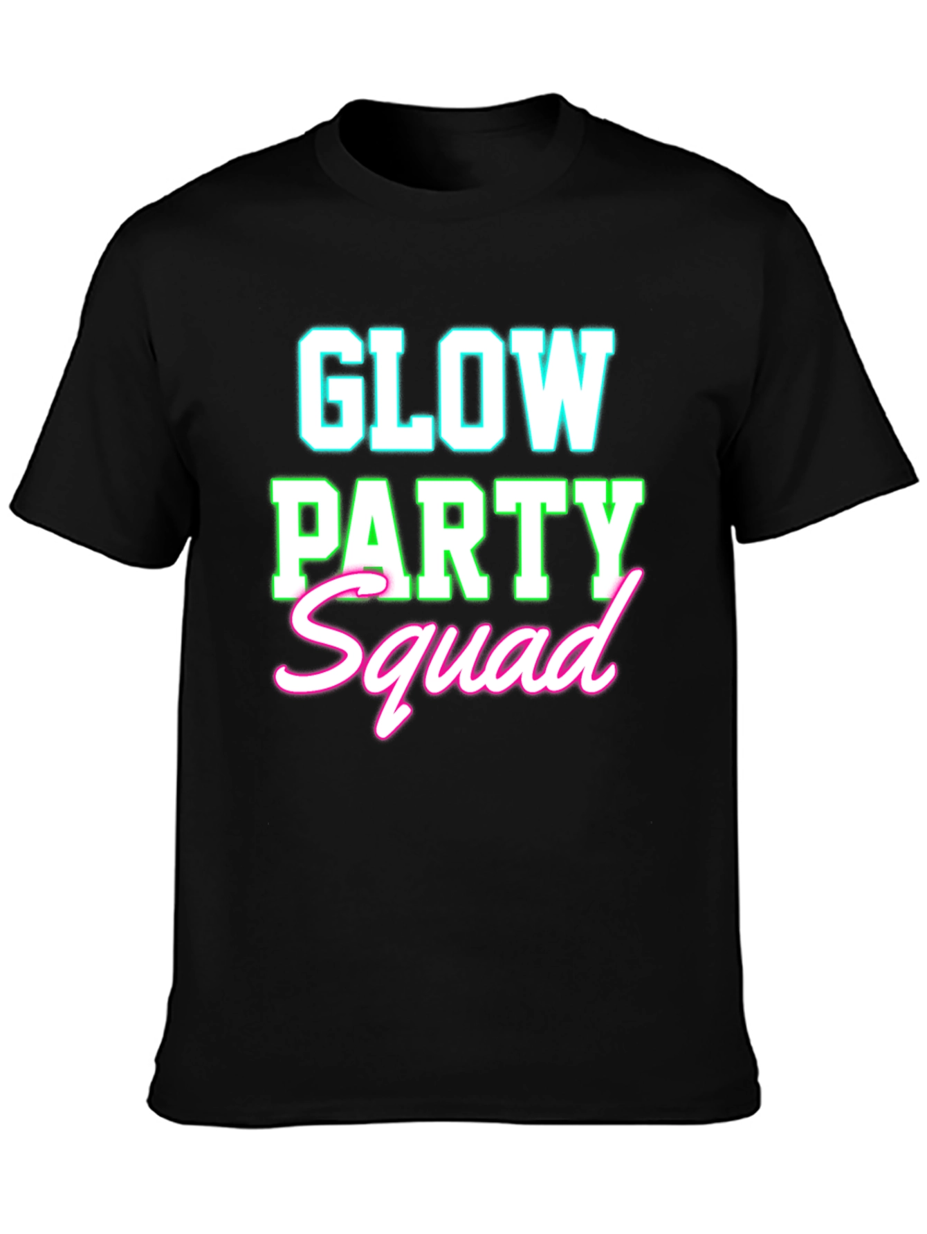 Glow Party Squad T-Shirt - Neon Design