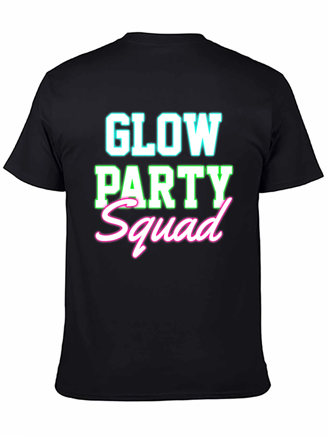 Glow Party Squad T-Shirt - Neon Design